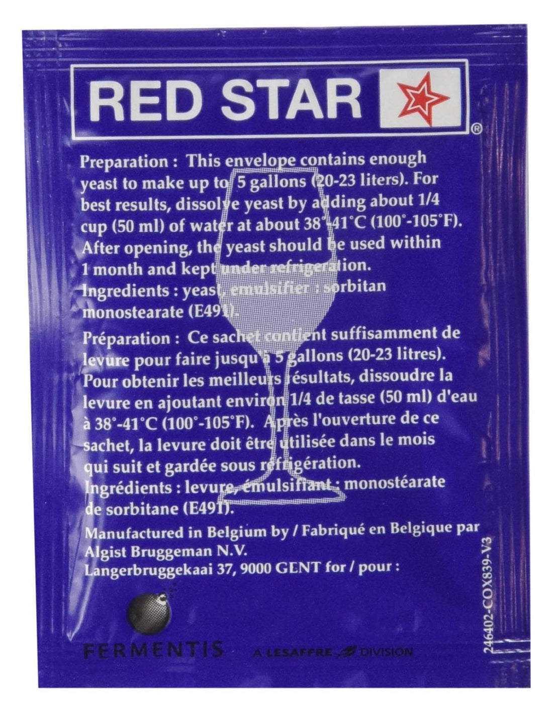 Red Star Premier Cuvee Yeast 10 Packets Red Star buy supplements canada