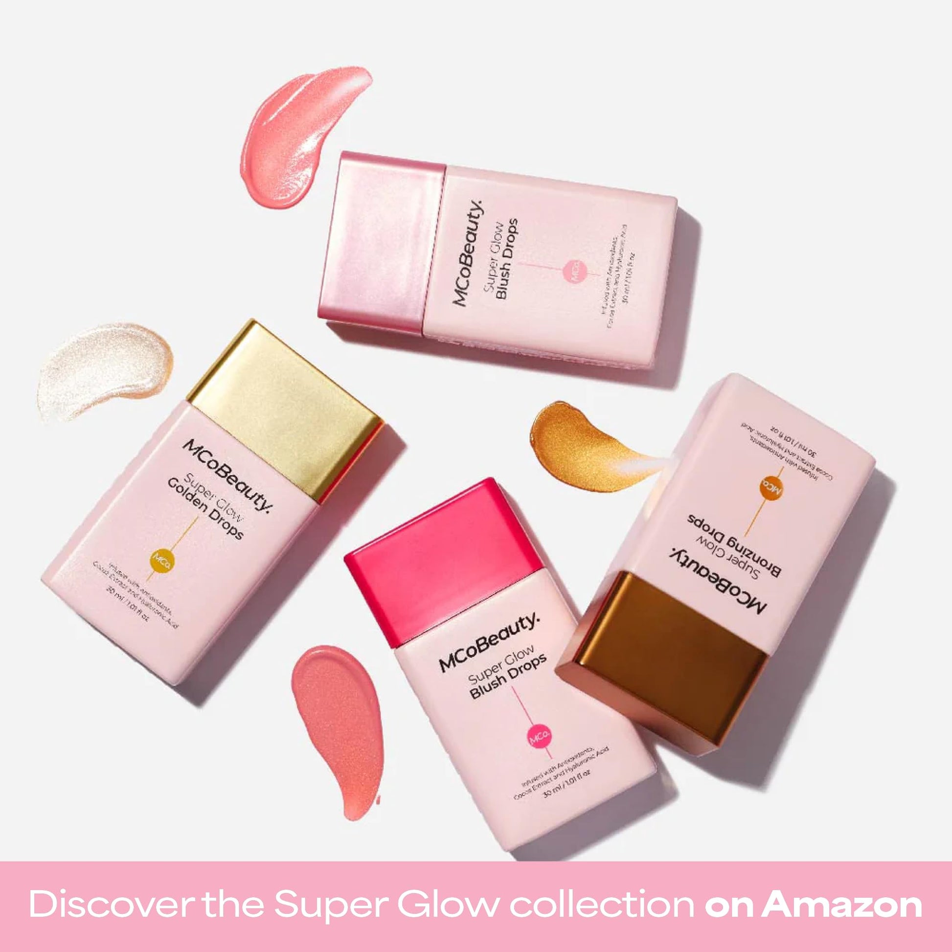 MCoBeauty - Super Glow Bronzing Drops - Effortless Face Tan with Shimmer Formula - Face Care, Bronze Drops - Contains Hyaluronic Acid, White Tea Extract, Cocoa Extract and More MCoBeauty buy supplements canada