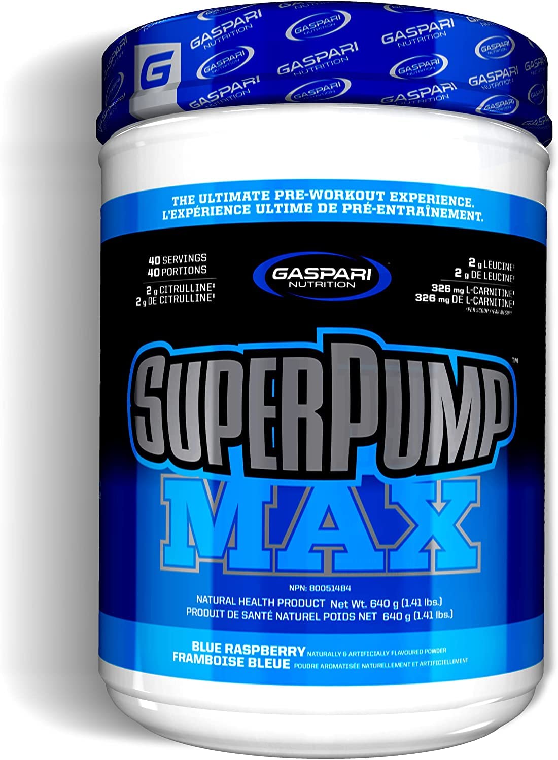 Gaspari Nutrition SuperPump Max Blue Raspberry Ice - 1.41 lbs Gaspari Nutrition buy supplements canada