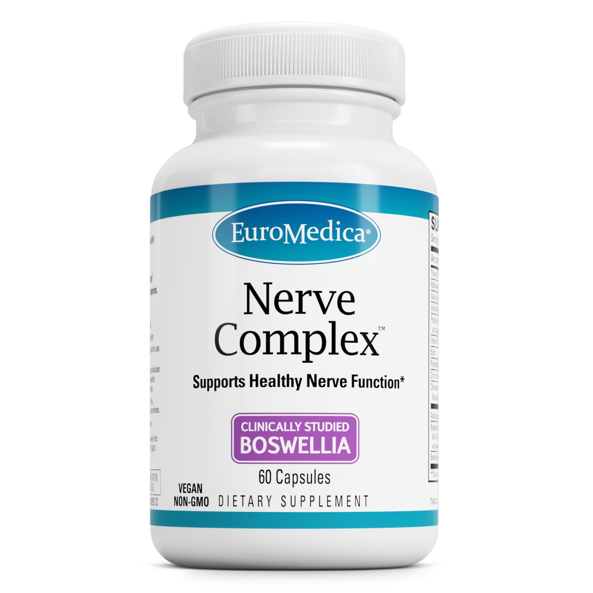 EuroMedica Nerve Complex - Herbal Supplement with Bioactive Vitamin B12 - Circulation & Nerve Health Support Supplement - Vegan Capsules with Boswellia Serrata - 60 Capsules EuroMedica buy supplements canada