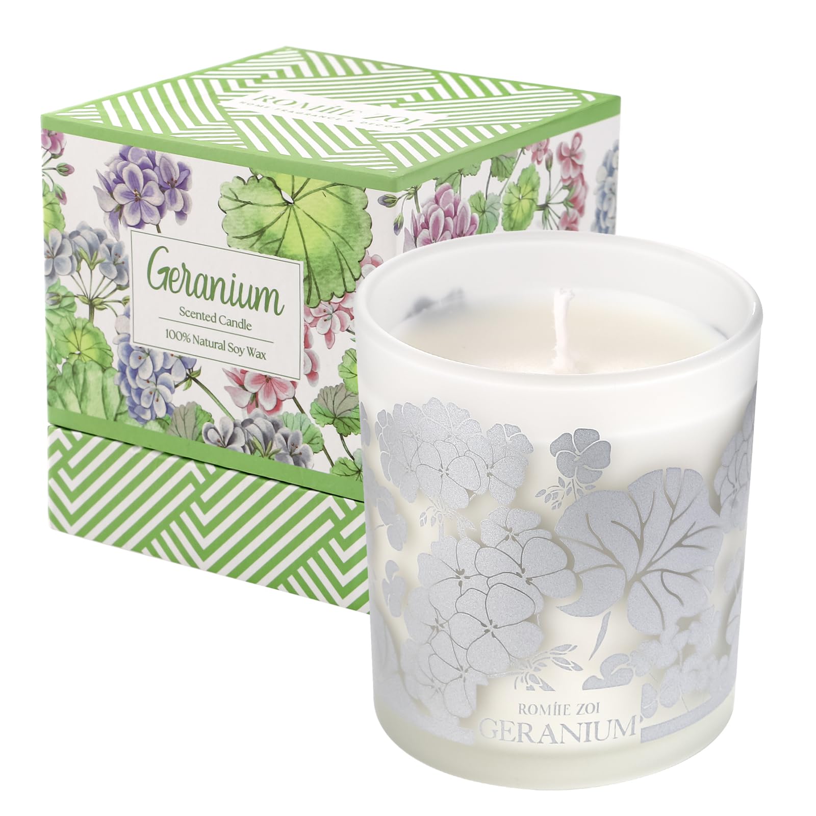 ROMIIE ZOI Scented Candle - Geranium - 6oz Aromatherapy Soy Wax Jar Candle for Home, Gifts for Women ROMIIE ZOI buy supplements canada