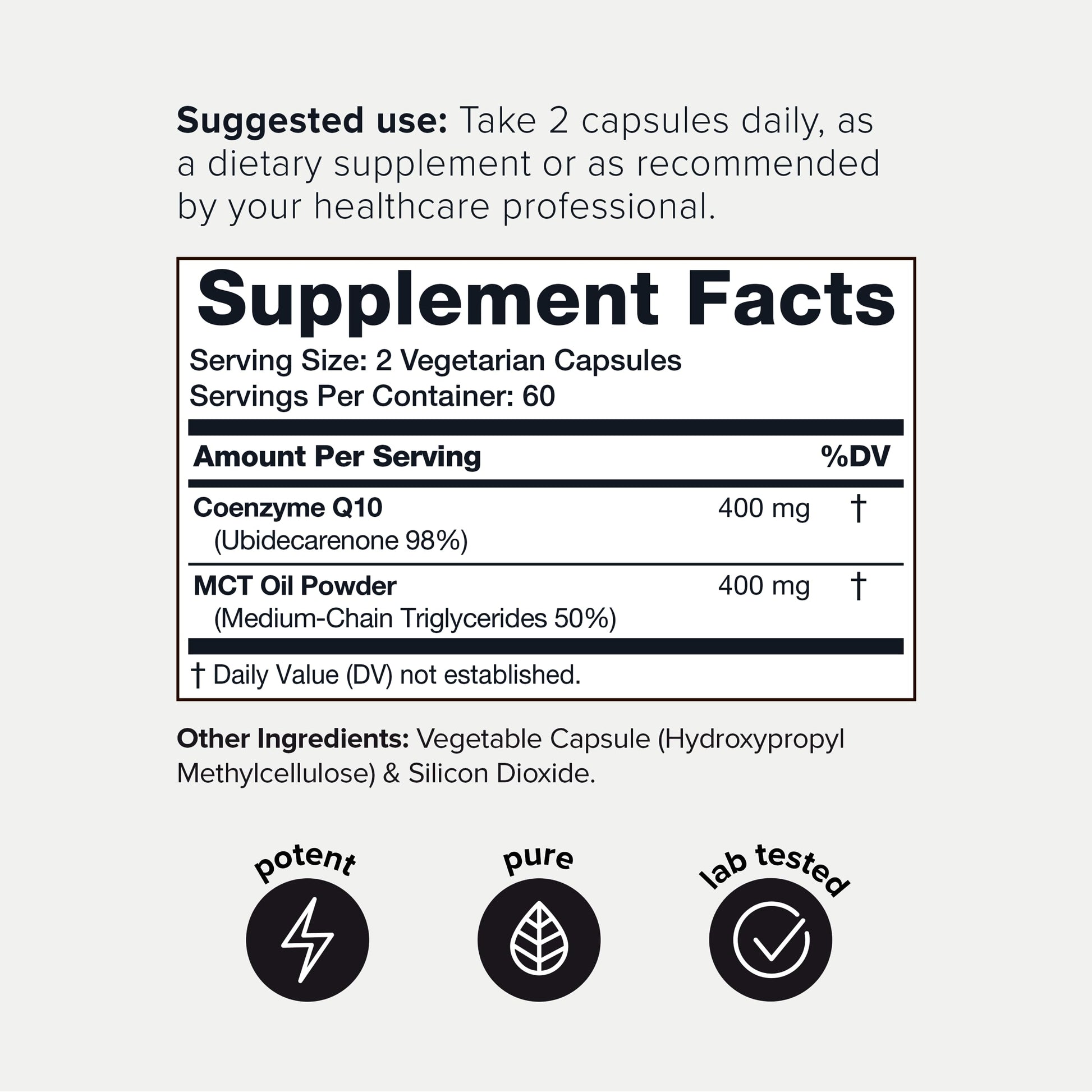 Ultra High Purity CoQ10 400mg - 98% Purified Third-Party Tested CoQ10 Supplement Toniiq buy supplements canada