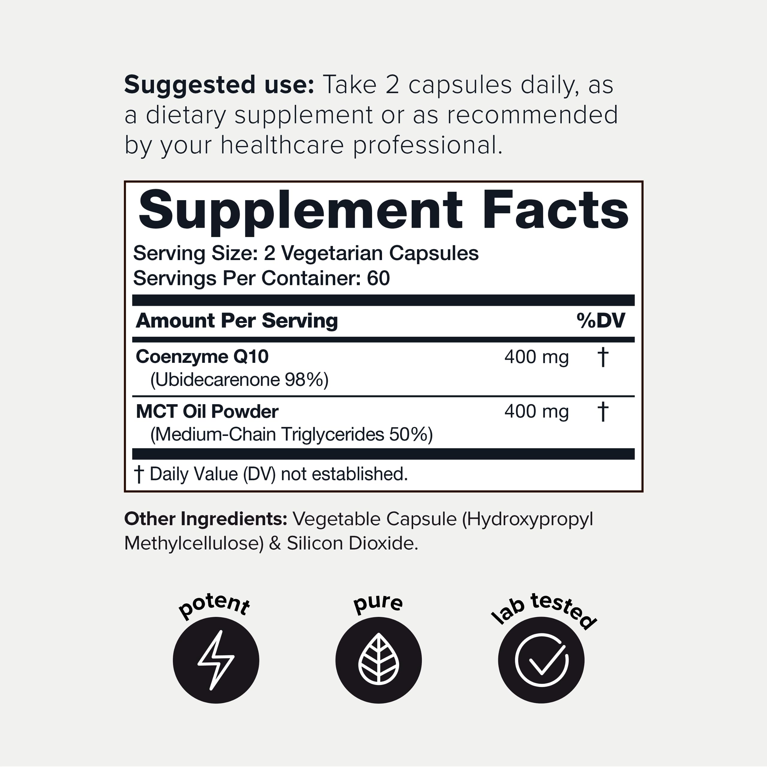 Ultra High Purity CoQ10 400mg - 98% Purified Third-Party Tested CoQ10 Supplement Toniiq buy supplements canada