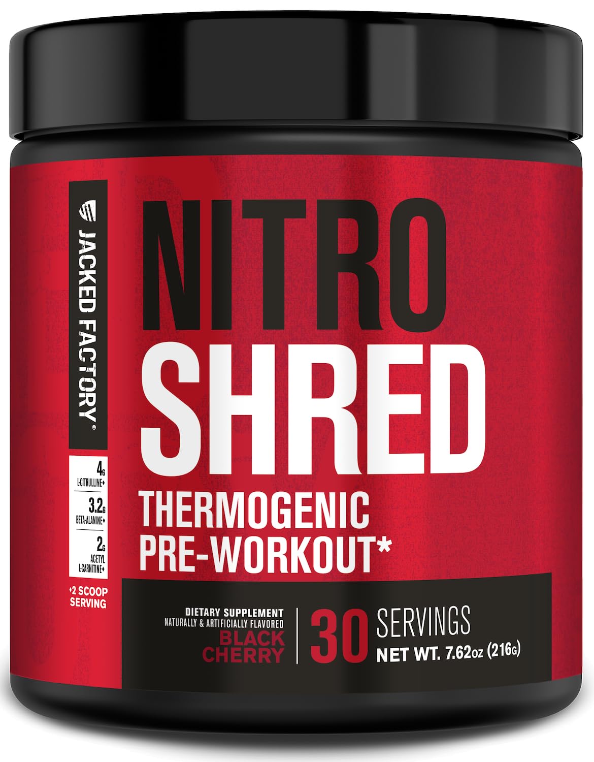 Jacked Factory NITROSURGE Shred Pre Workout Supplement - Energy Booster, Instant Strength Gains, Sharp Focus, Powerful Pumps - Nitric Oxide Booster & PreWorkout Powder Jacked Factory buy supplements canada