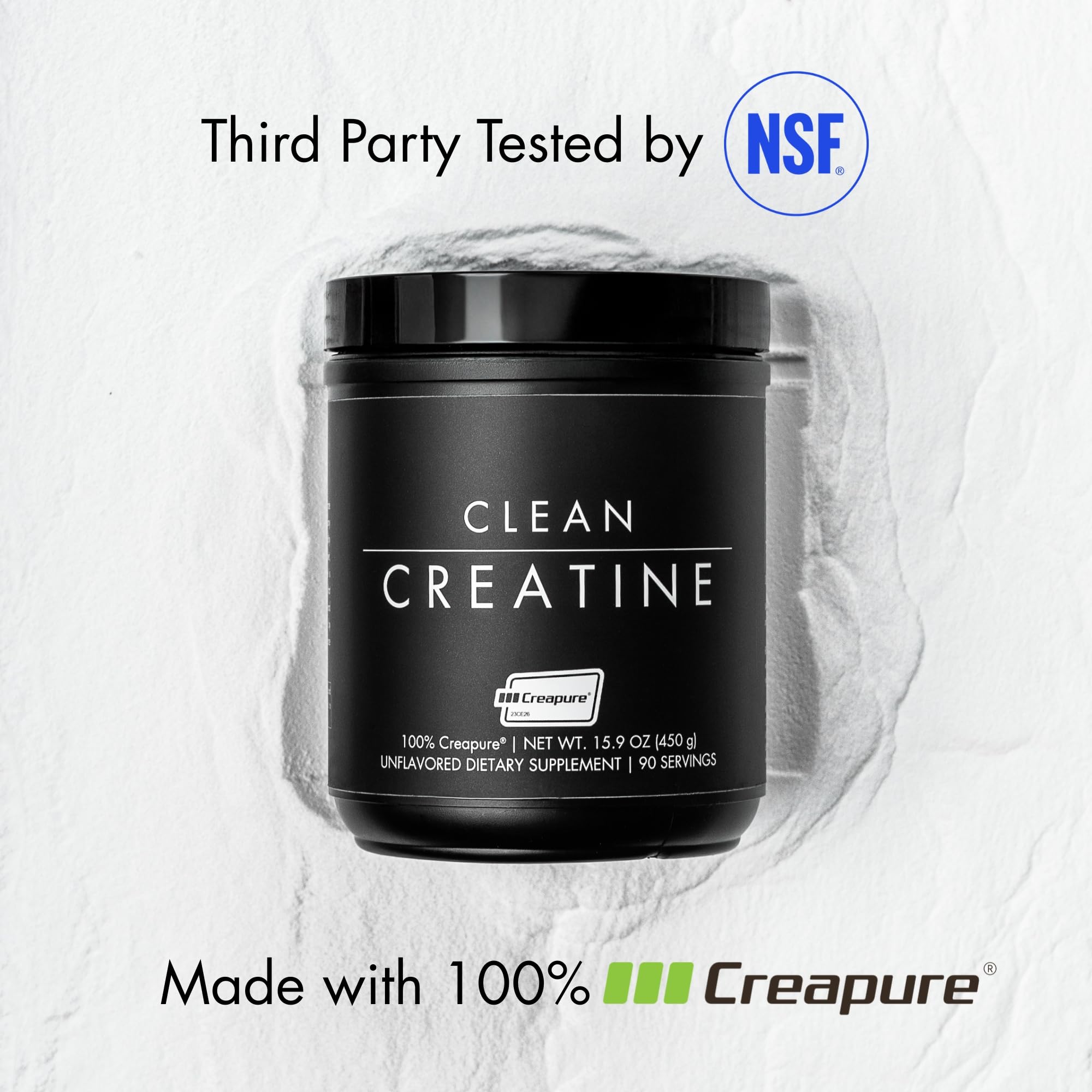 CLEAN Creatine - 100% Creapure® Creatine Monohydrate Powder for Muscle Health, Performance and Cognitive Support | 3rd Party Certified by NSF | 90 Servings | Unflavored | Vegan, Keto, and Gluten-Free CLEAN buy supplements canada