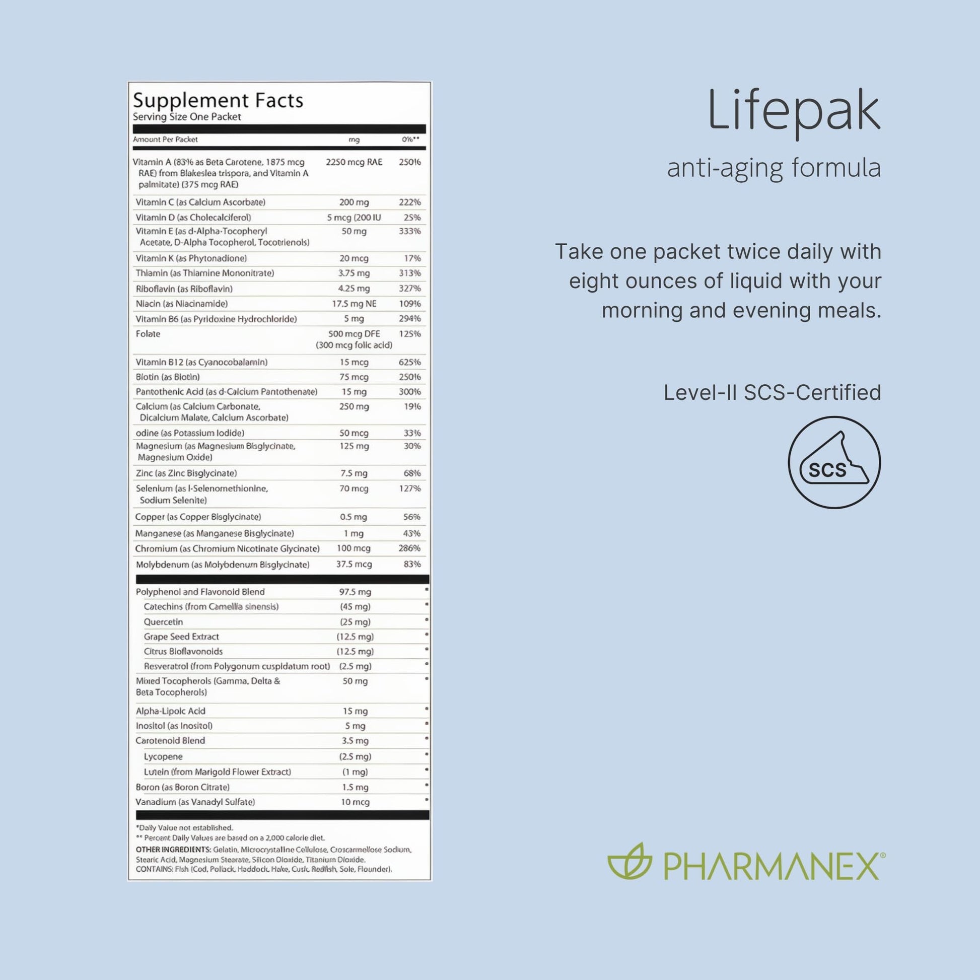 Pharmanex Nu Skin LifePak Advanced Nutritional Supplement for Adults | 60 Daily Packets | Aging, Digestive, and Gut Health Formula with Essential Vitamins, Minerals, and Phytonutrients Pharmanex buy supplements canada