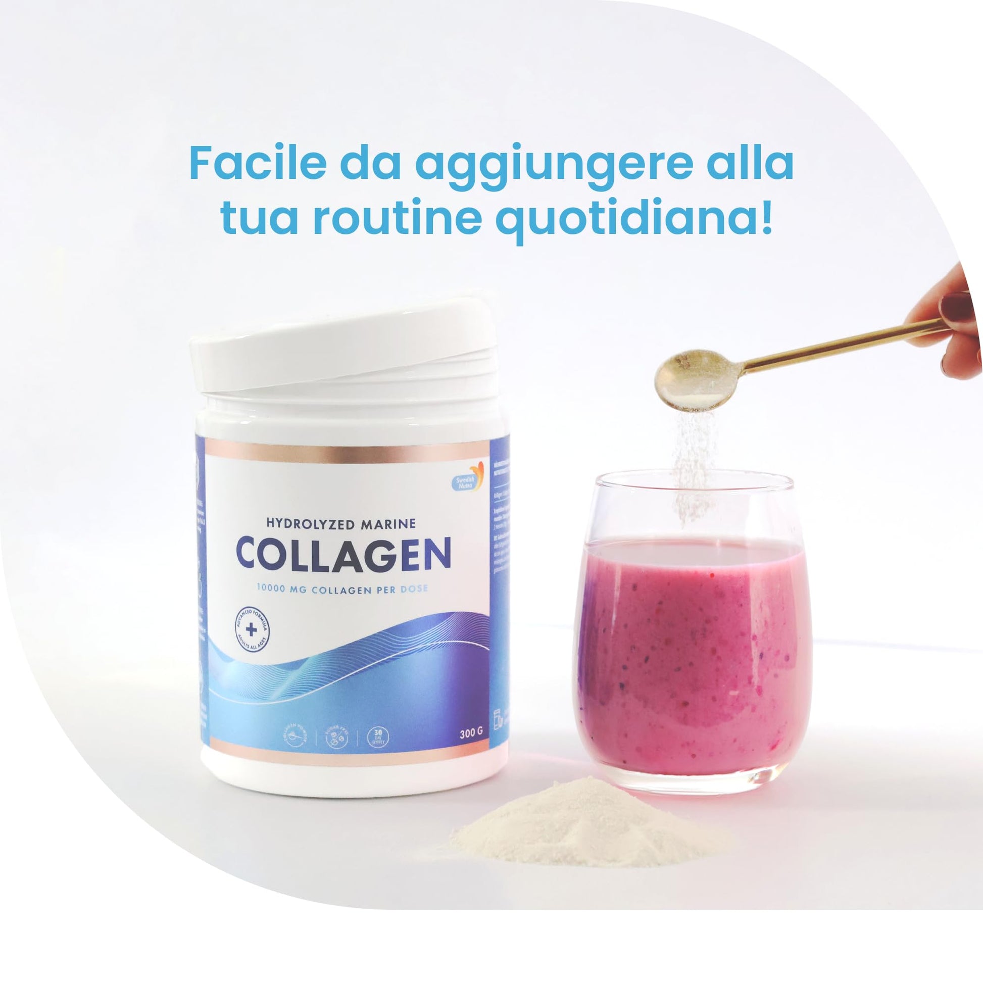 100% Marine Collagen Powder 300g I Pure Hydrolyzed Collagen Powder (Type I & III) Swedish Nutra buy supplements canada