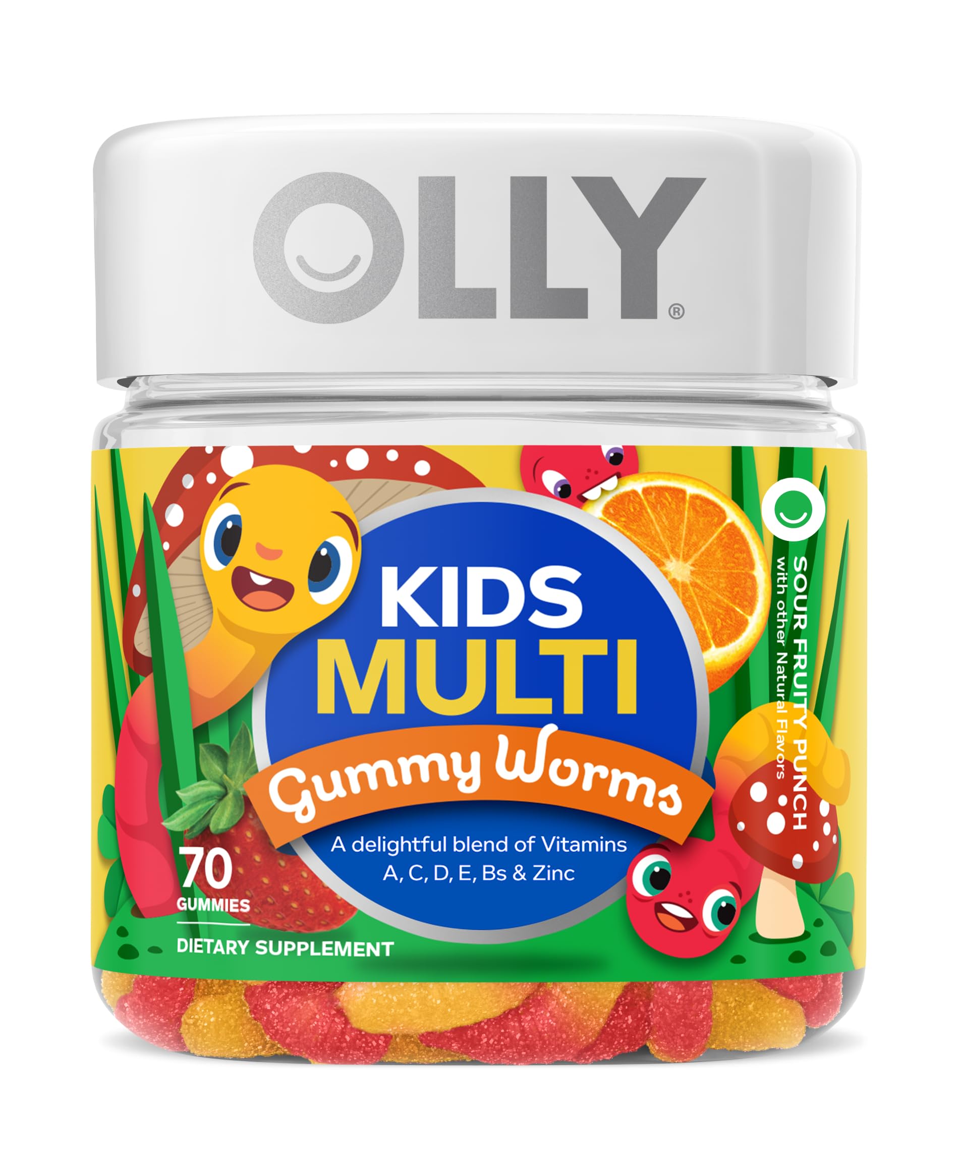 OLLY Kids Immunity Gummy, Immune Support, Wellmune, Elderberry, Vitamin C, Zinc & Kids Multivitamin Gummy Worms, Overall Health and Immune Support, Vitamins and Minerals A, C, D OLLY buy supplements canada
