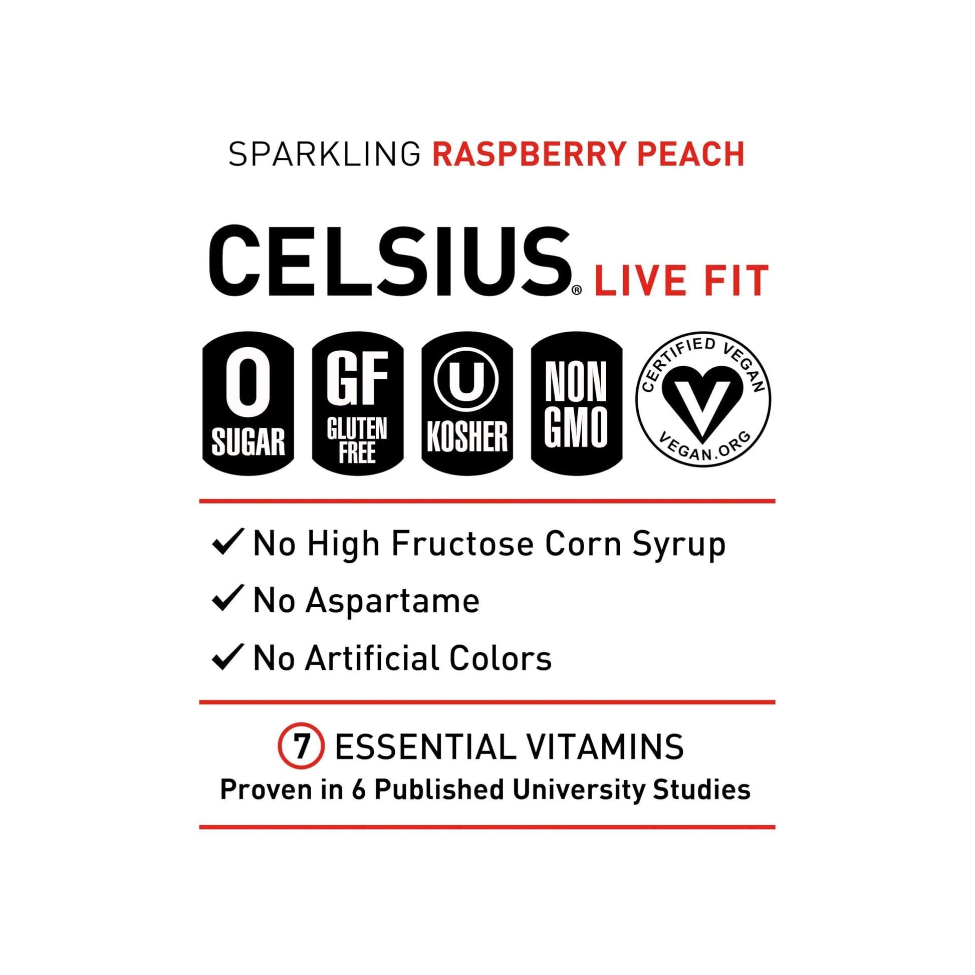 CELSIUS Sparkling Raspberry Peach, Functional Essential Energy Drink 12 Fl Oz (Pack of 12) CELSIUS buy supplements canada