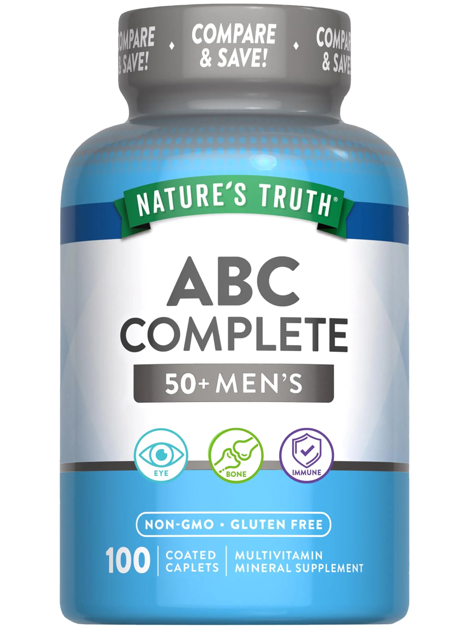 Nature's Truth Men's 50+ Multivitamin | with Vitamins A, C, E, B6 & B12 | 100 Count | Non-GMO & Gluten Free Nature's Truth buy supplements canada