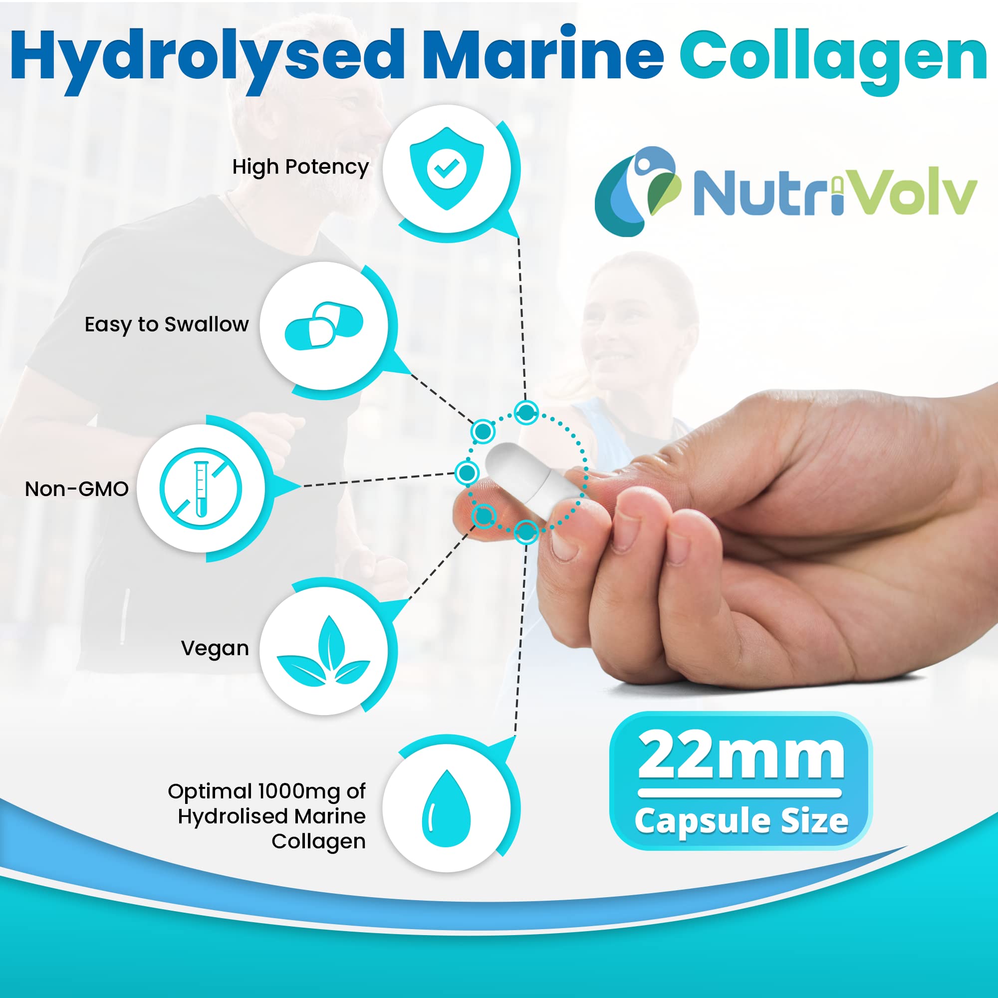 Nutrivolv Collagen Marine (1000mg) Supplement for Skin , Anti Ageing Nutrivolv buy supplements canada