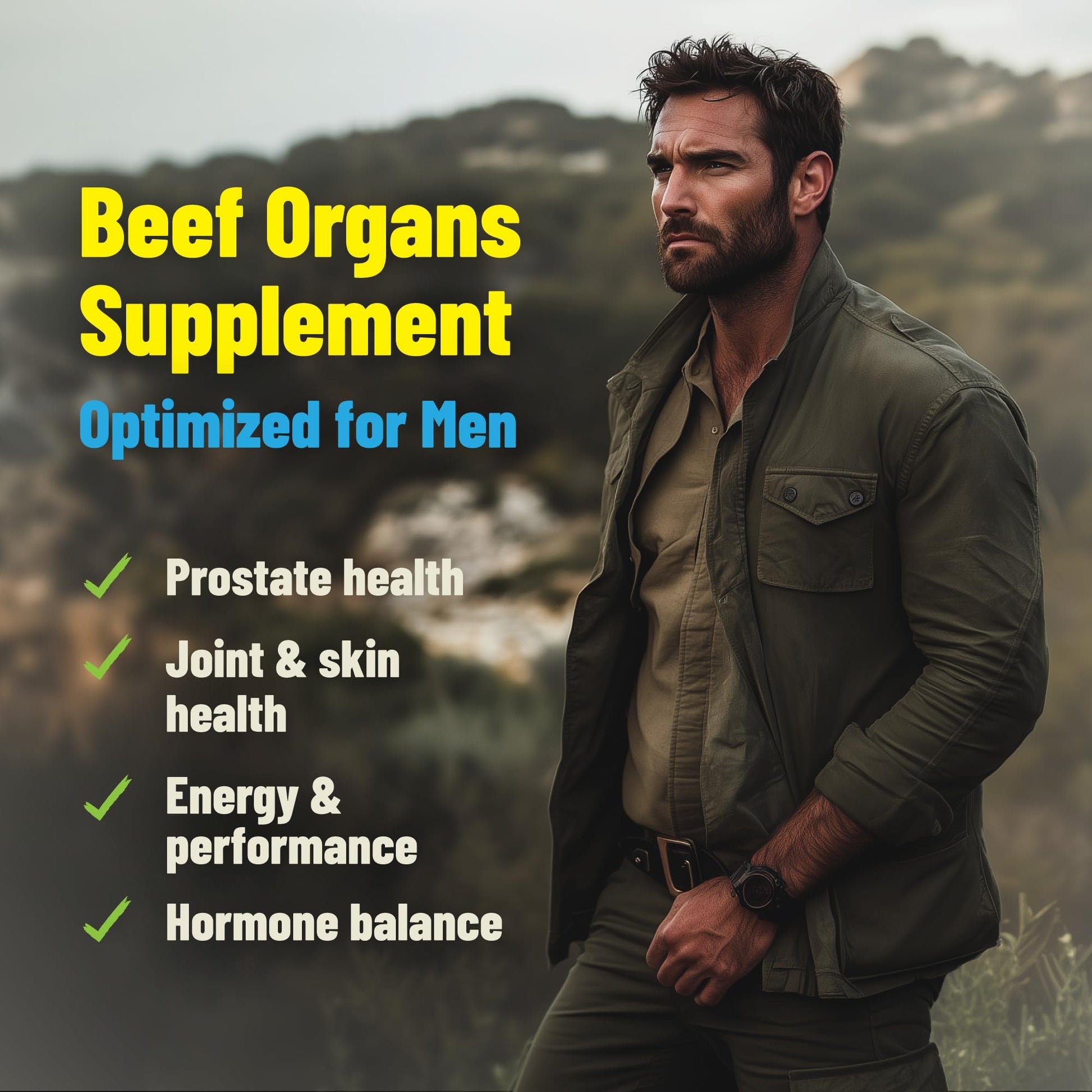 Grass Fed Beef Organ Supplement for Men - Male Optimization Pills - 6 Vital Beef Organs to Drive Prostate Health & Peak Performance, Made in USA, 90 Capsules (2 Pack) PRIMAL FURY buy supplements canada