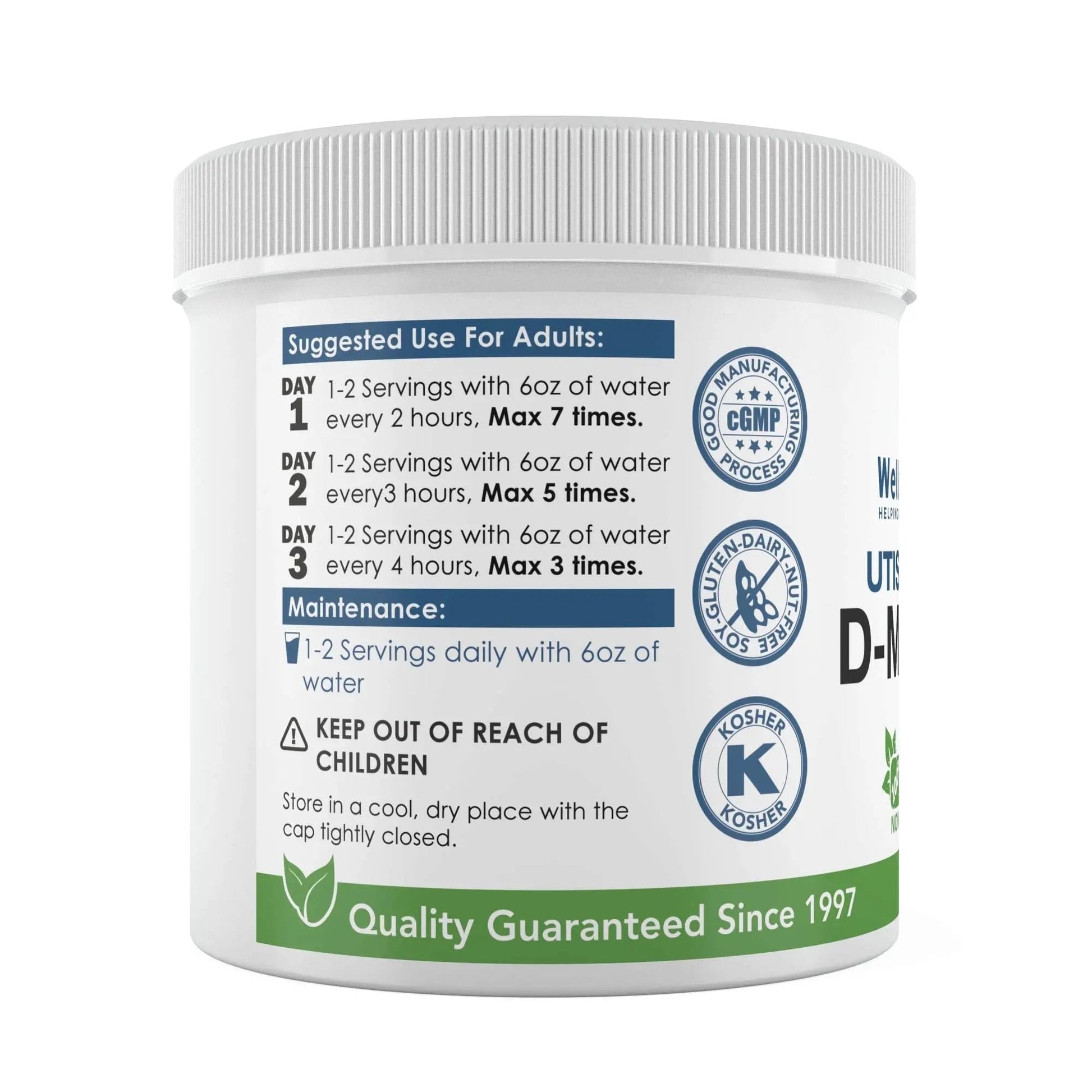 Now New UTI-Slip D Mannose Non GMO Organic Source Powder 130g jar. WellnessPartners buy supplements canada