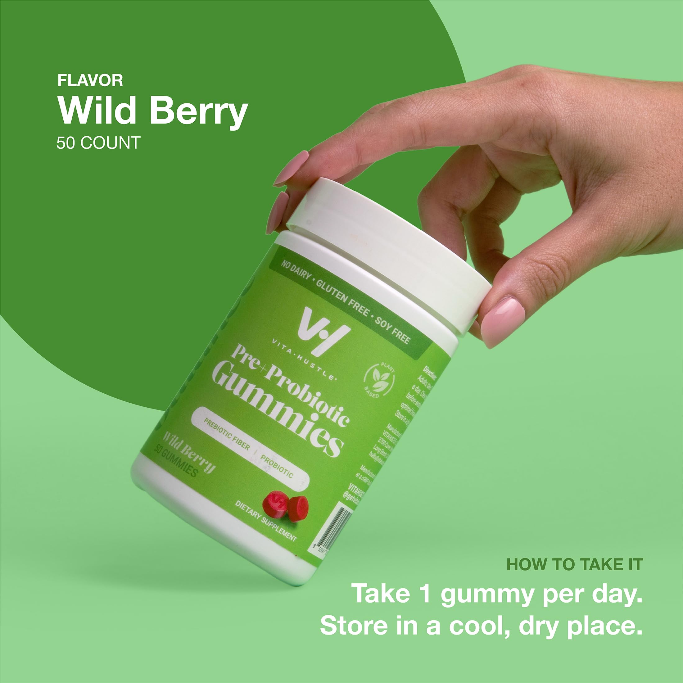 VitaHustle Probiotic Gummies + Prebiotics by Kevin Hart with Chicory Root Inulin Fiber VitaHustle buy supplements canada