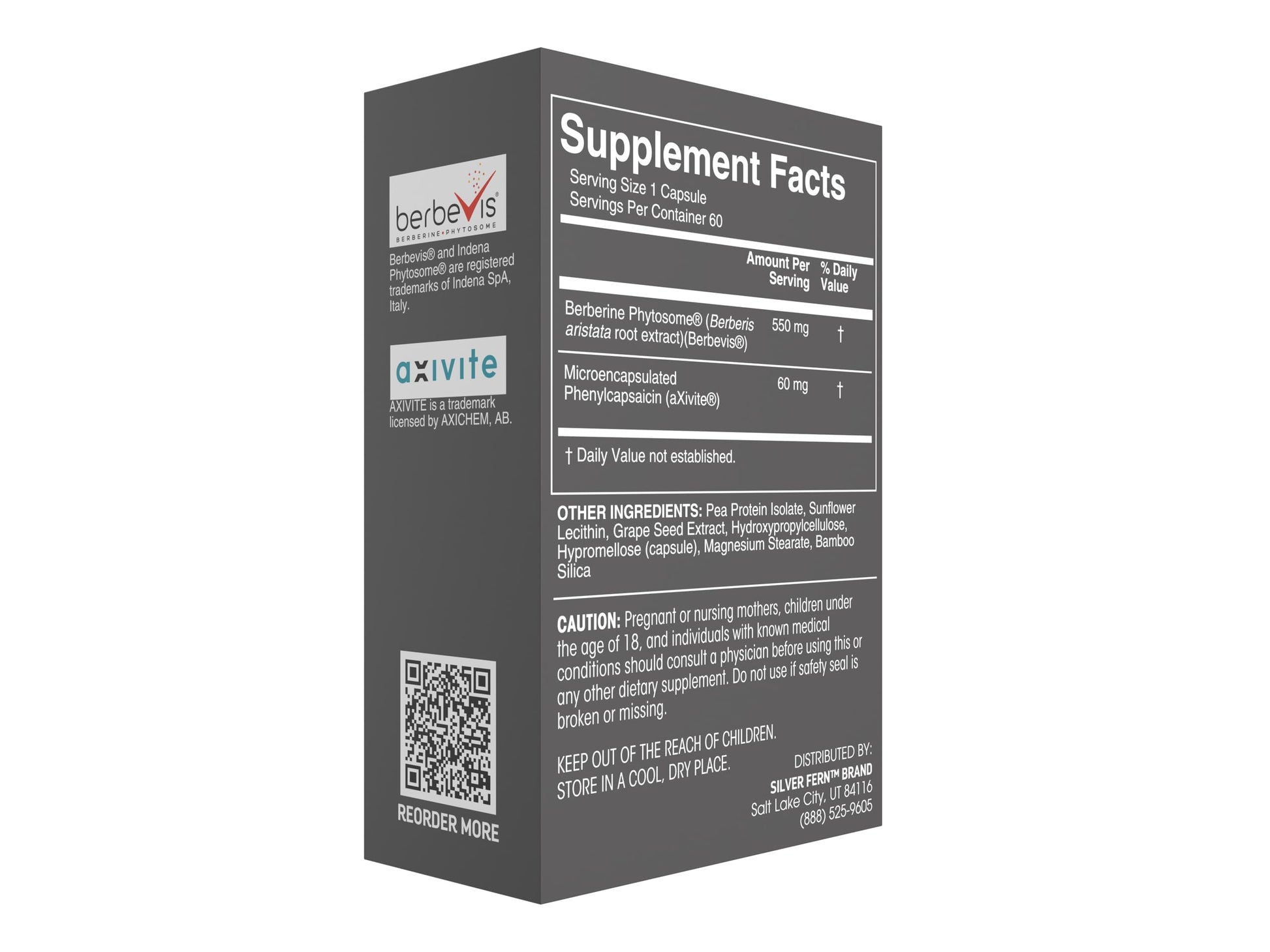Silver Fern Brand Metabolism Supplement + Berberine Phytosome & aXivite – Supports Function & Wellness – 60 Capsules Silver Fern buy supplements canada