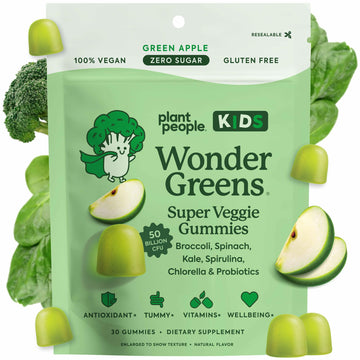 WonderGreens Kids Super Veggie Gummies – Sugar-Free, Allergen-Free Multivitamin for Picky Eaters with Probiotics Plant People buy supplements canada