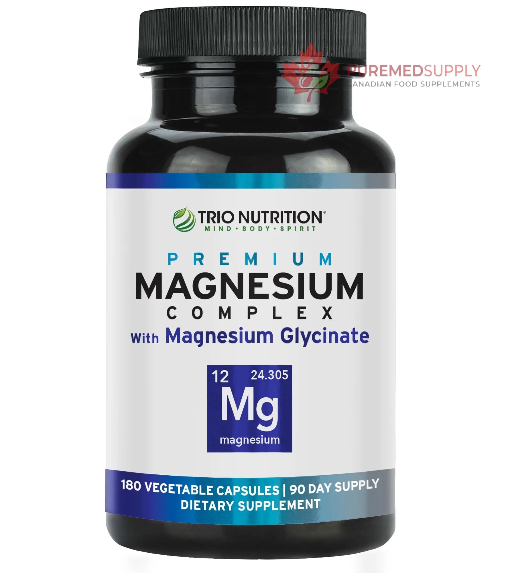 Trio Nutrition Magnesium Complex 90 Day Supply 420 mg | Natural Calm, Relax, Stress Relief, and Muscle Recovery |Magnesium Glycinate Supplement with Vitamin B6 for Rapid Absorption* TRIO NUTRITION buy supplements canada