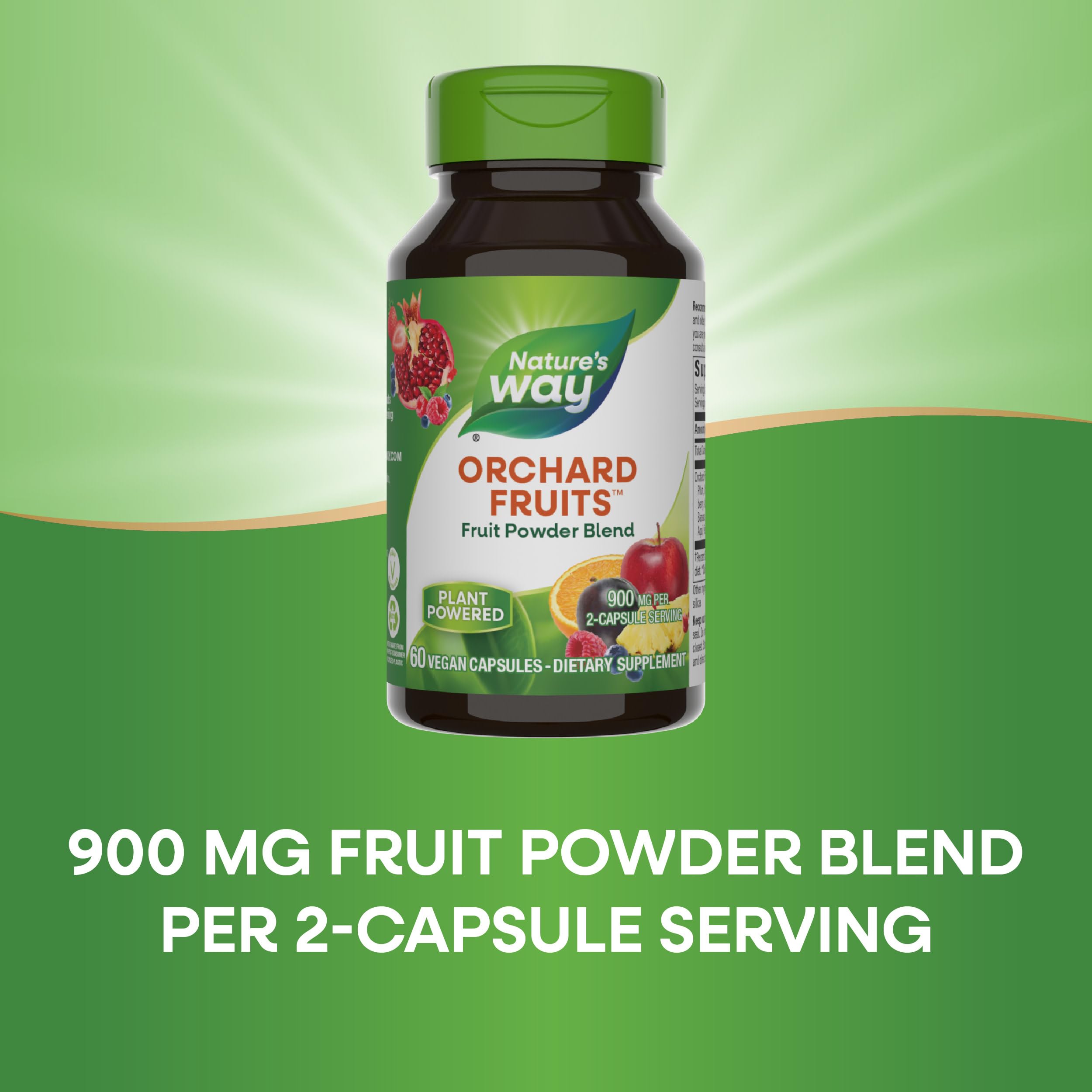 Nature's Way Orchard Fruits, Fruit Powder Blend, Contains 12 Different Fruits, 900mg Per 2-Capsule Serving, 60 Capsules Nature's Way buy supplements canada