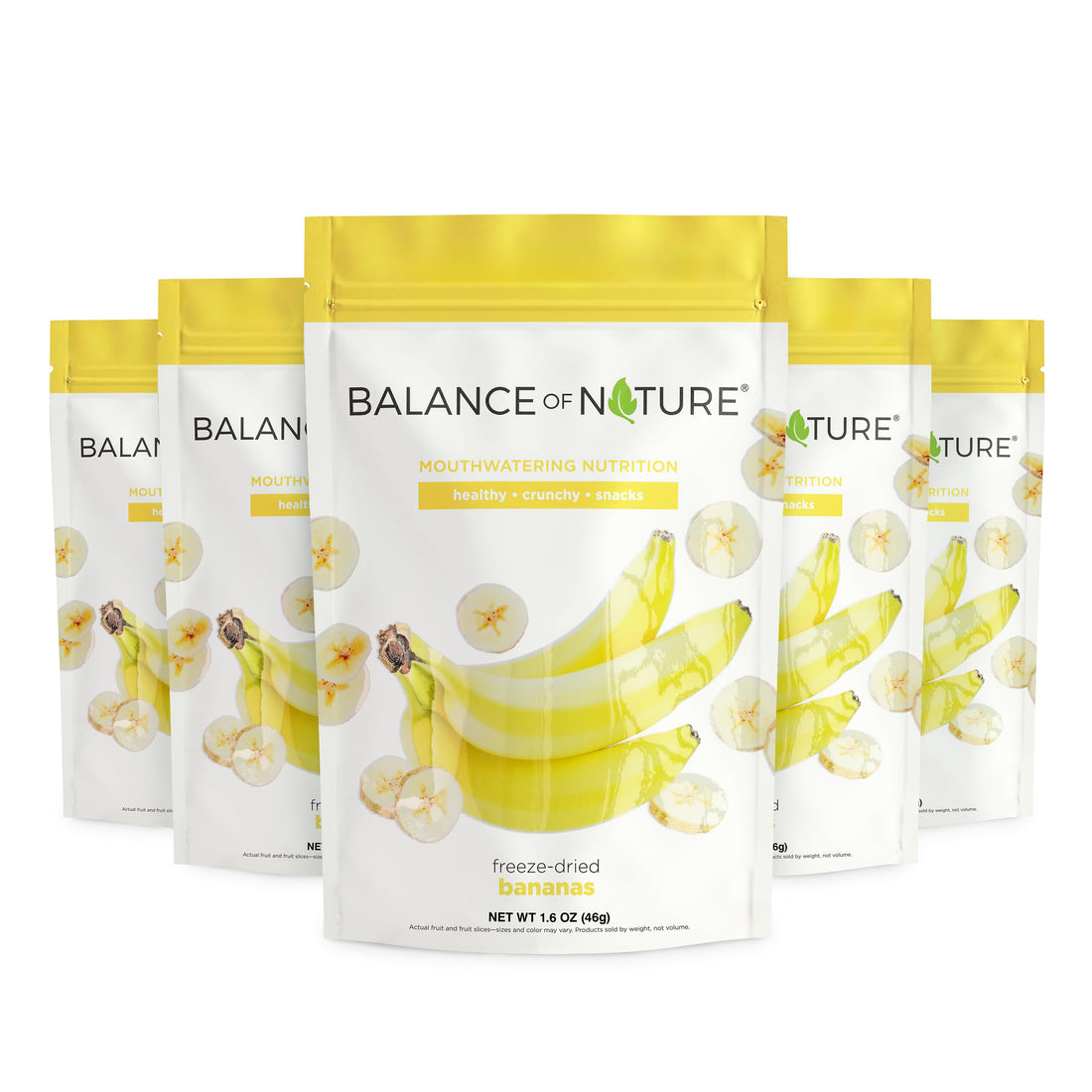 Balance of Nature Freeze-Dried Bananas (5 Pack) – 100% Real Fruit, Crunchy Banana Slices, Healthy Snack, Mouthwatering Nutrition, Gluten-Free, Vegan, No Sugar Added, Five 1.6 oz Bags Balance of Nature buy supplements canada