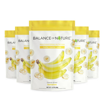 Balance of Nature Freeze-Dried Bananas (5 Pack) – 100% Real Fruit, Crunchy Banana Slices, Healthy Snack, Mouthwatering Nutrition, Gluten-Free, Vegan, No Sugar Added, Five 1.6 oz Bags Balance of Nature buy supplements canada