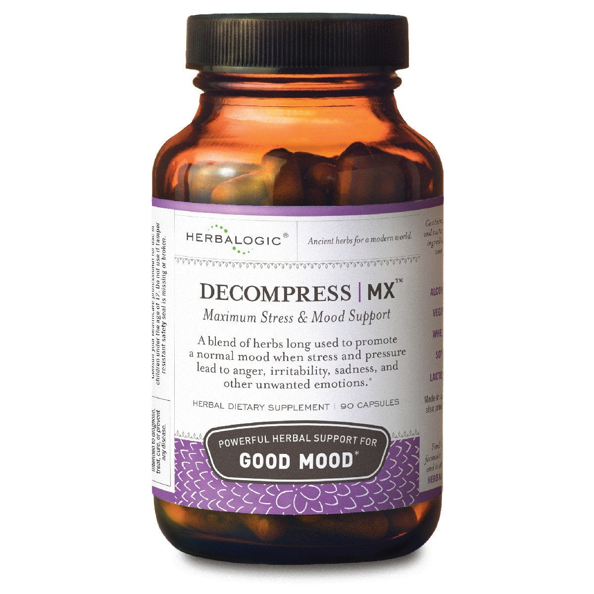 Herbalogic - Decompress MX Herb Capsules - Maximum Stress & Tension Relief - Reduces Anger & Moodiness, Positive Mood Support - Based on the Traditional Chinese Formula Xiao Yao San - 90 Cap Count Herbalogic buy supplements canada