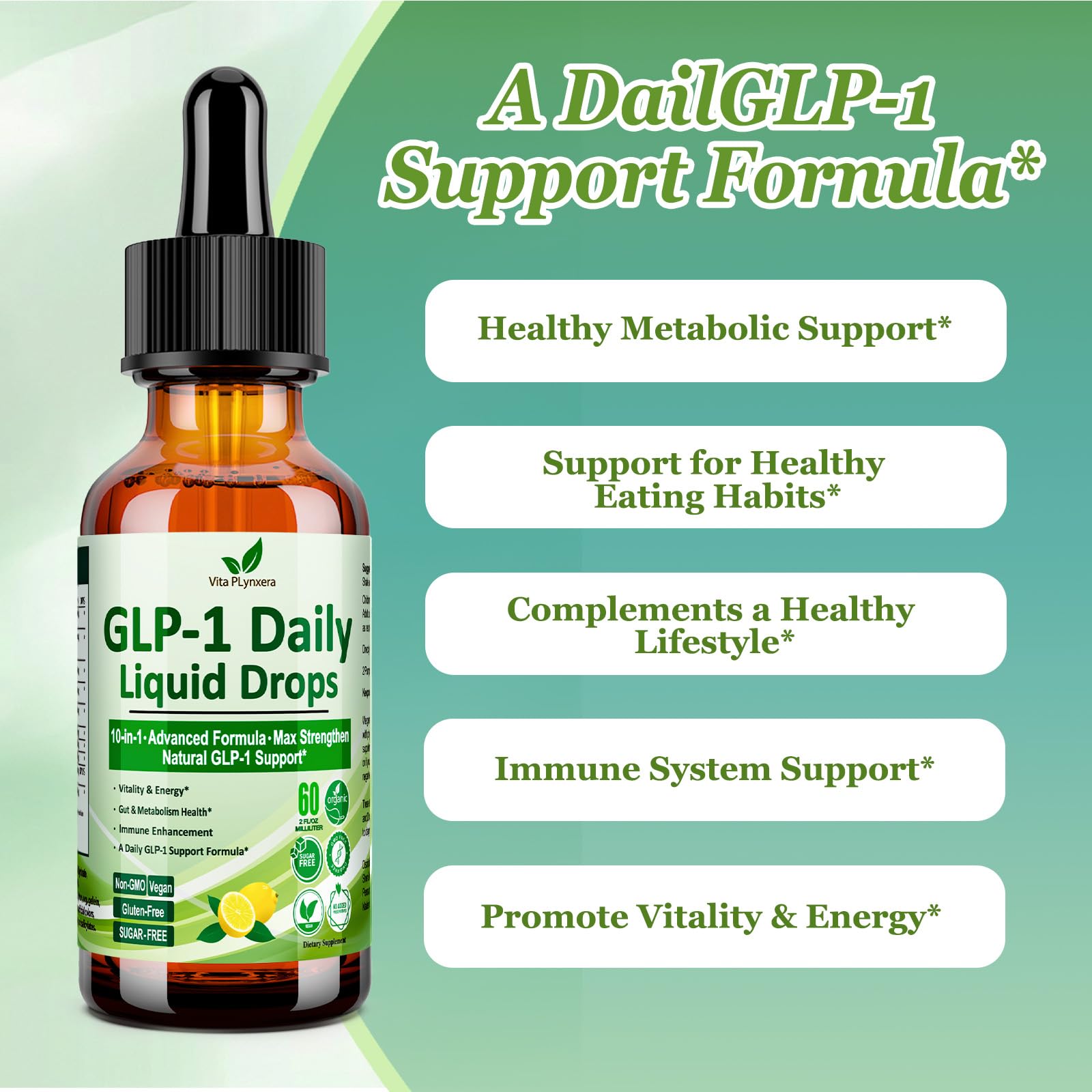 2 Pack Metabolic Support Liquid Drops, 10-in-1 Formula with Berberine, Ceylon Cinnamon, Prebiotic Fiber & Green Tea Extract | Digestive & Gut Health for Women & Men | Vegan, Non-GMO Vita PLynxera buy supplements canada