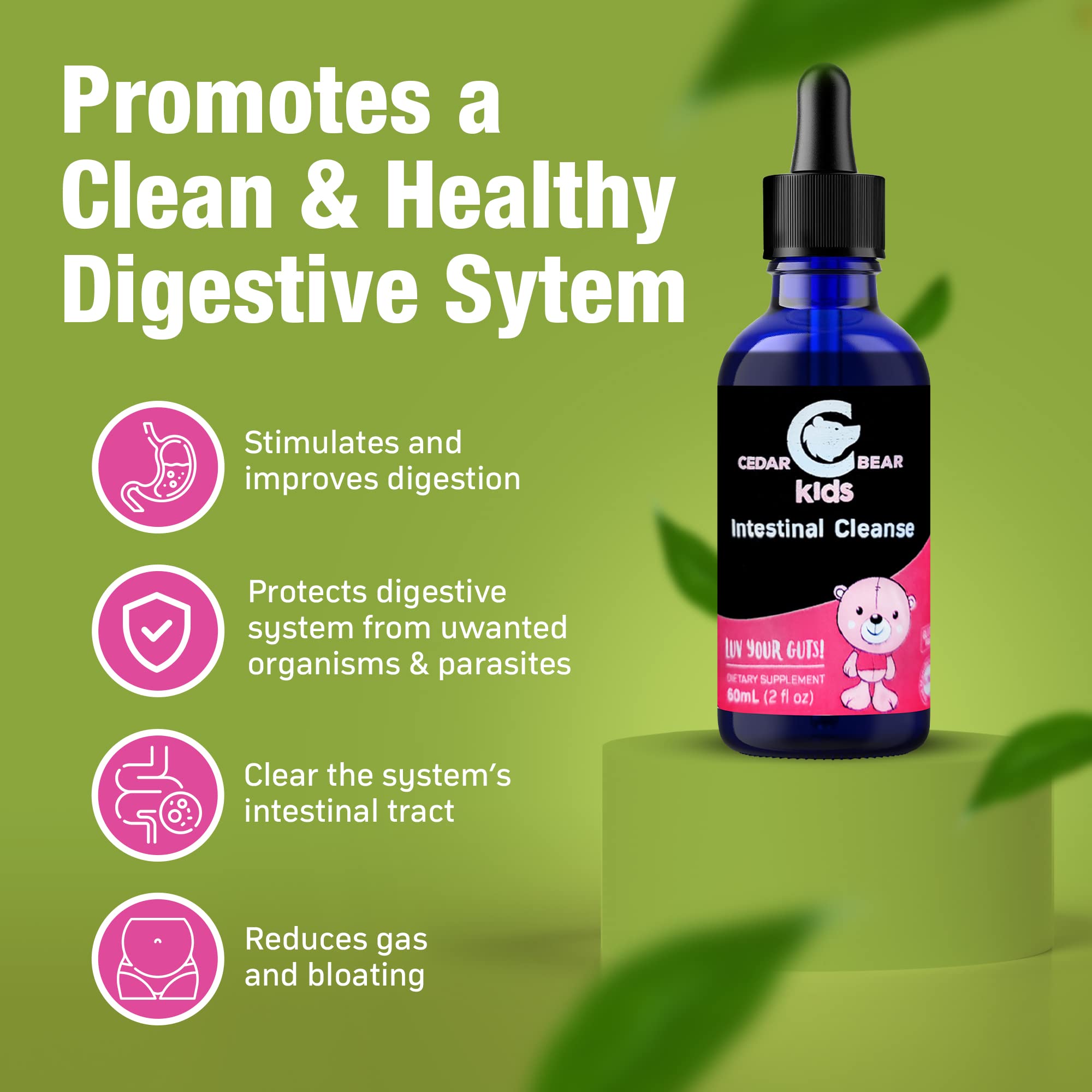 Cedar Bear - Intestinal Cleanse for Kids, Liquid Herbal Supplement for Detox Cleanse Cedar Bear Naturales buy supplements canada