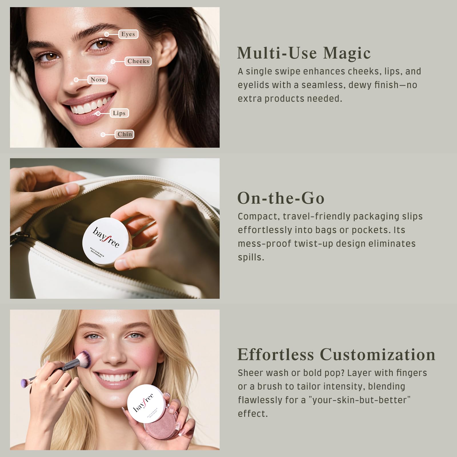 bayfree Multi Glow Balm, Cream Blush for Cheeks, Blush Balm Face Makeup, Radiant Finish, Hydrating, Creamy, Lightweight & Blendable Color, Face Makeup 0.63 Oz bayfree buy supplements canada