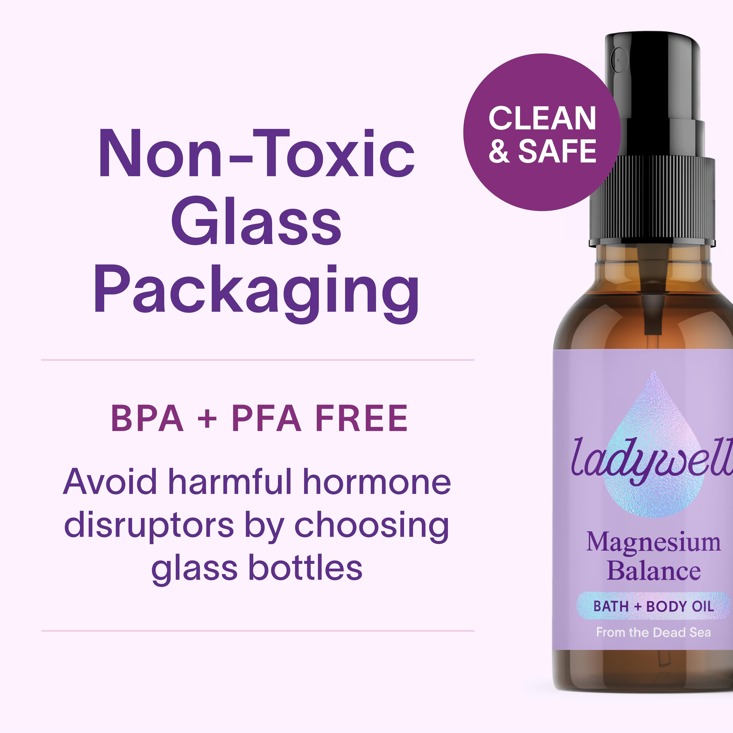 Ladywell Topical Magnesium Oil Spray | Mood, Cycle & Stress Support | PMS, PCOS, Fertility, Menopause, Hormone Balance, Cramps | Pure Magnesium Chloride, Science-Backed | Rapid Skin Absorption Ladywell buy supplements canada