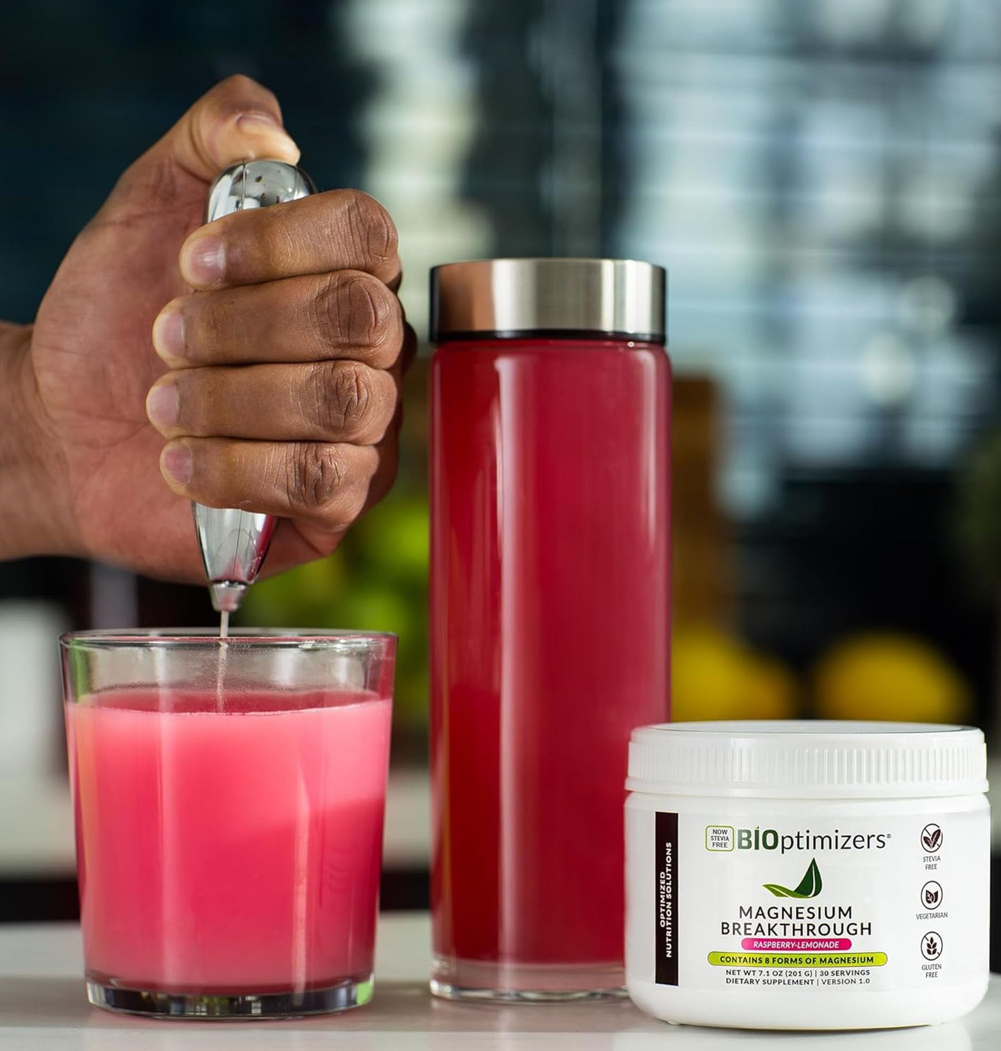 BIOptimizers Magnesium Breakthrough Drink - 8 Forms of Magnesium, Electrolytes, Sleep Health, Stress, Muscle Recovery, Heart Support | Glycinate, Citrate, Malate- Tart Cherry BIOptimizers buy supplements canada