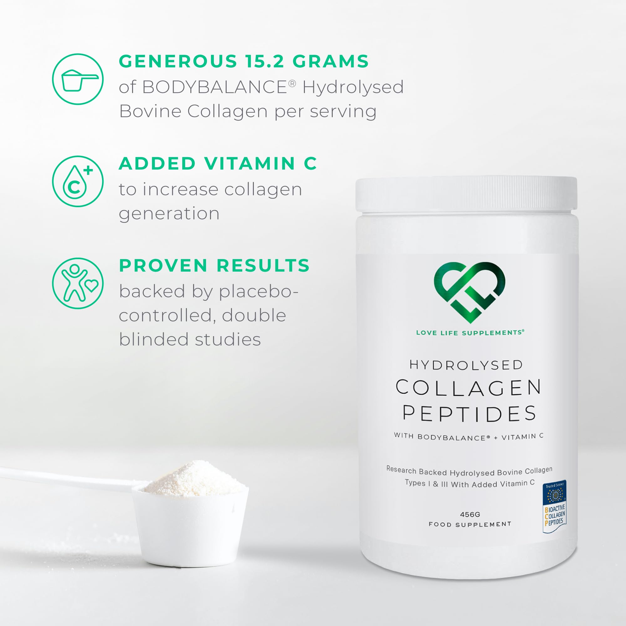 BODYBALANCE® Collagen Powder by LLS - Hydrolysed Bovine Collagen Peptides Types 1 & 3 with Vitamin C - Joint, Ligament LOVE LIFE SUPPLEMENTS buy supplements canada