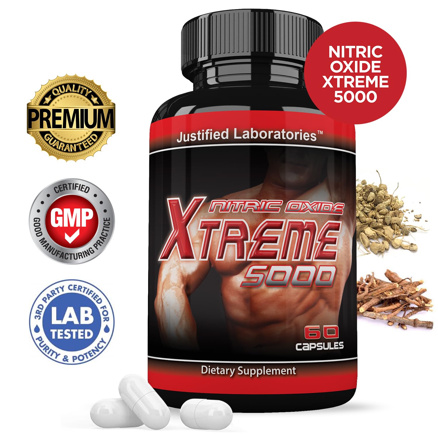 Nitric Oxide Xtreme 5000 Advanced Men's Heath Formula 60 Capsules Justified Laboratories buy supplements canada