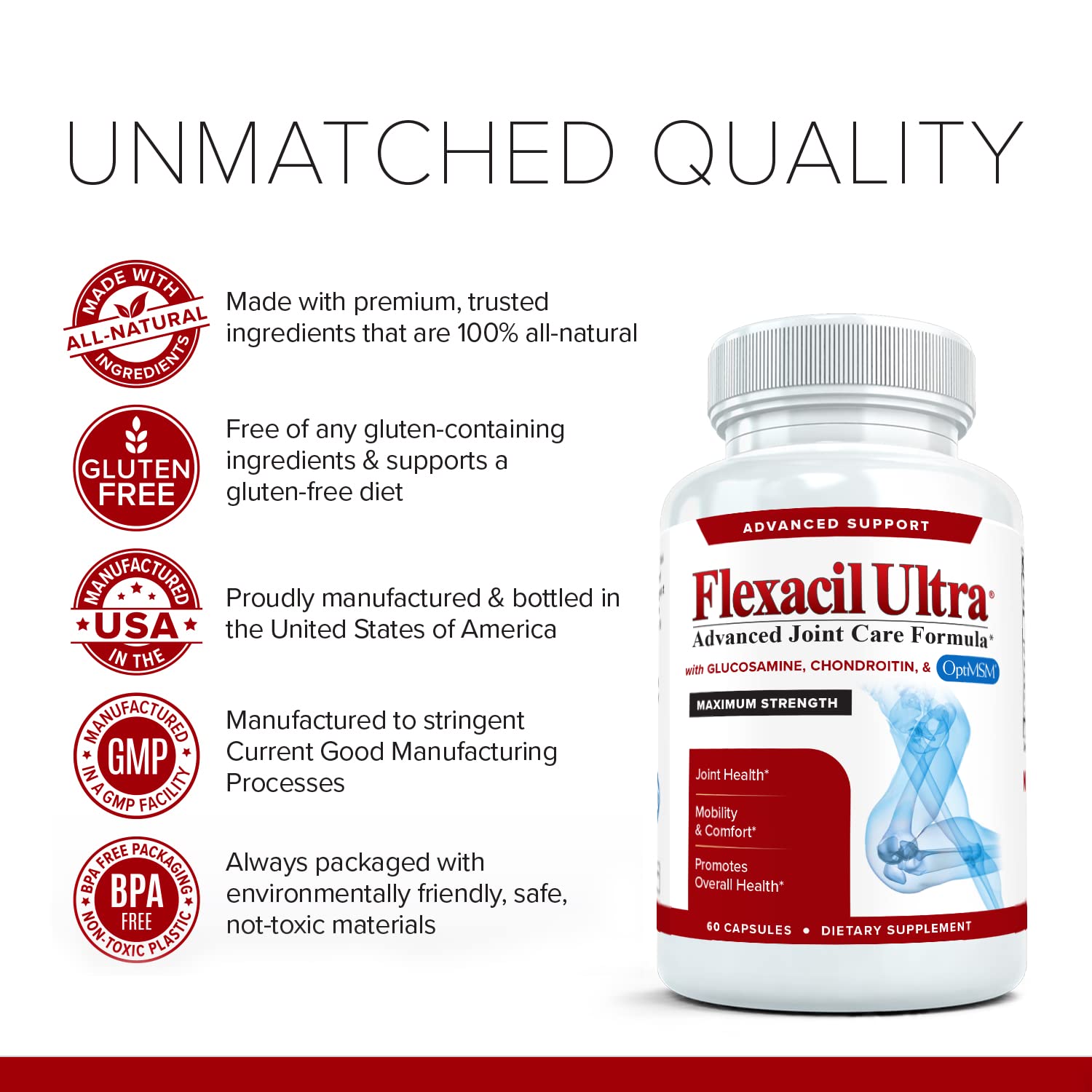 Flexacil Ultra (3 Bottles) Maximum Strength Joint Health & Support Supplement | Glucosami Flexacil Ultra buy supplements canada