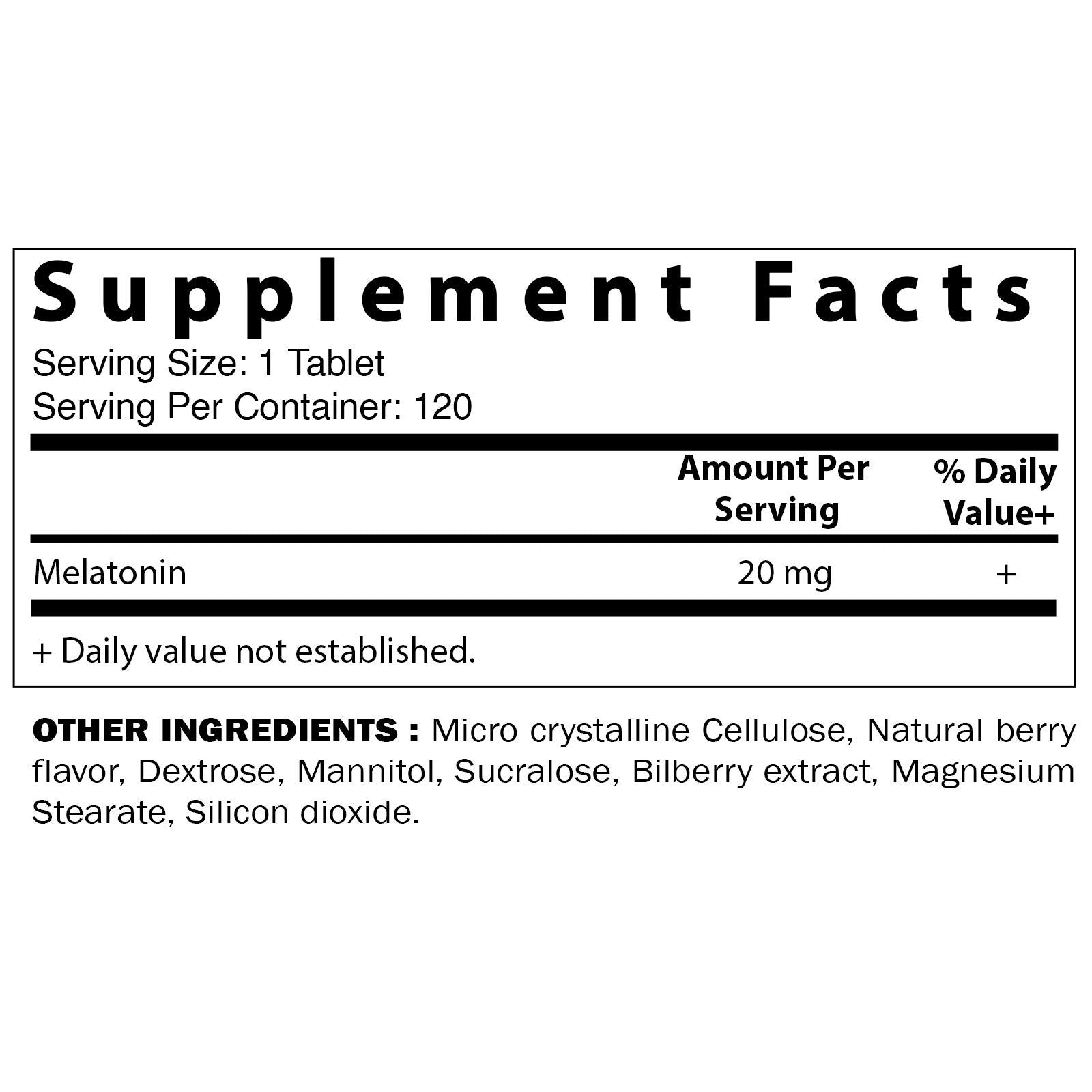 Vitamatic 2 Pack Melatonin 20mg Fast Dissolve 120 Tablets - Natural Berry Vitamatic buy supplements canada