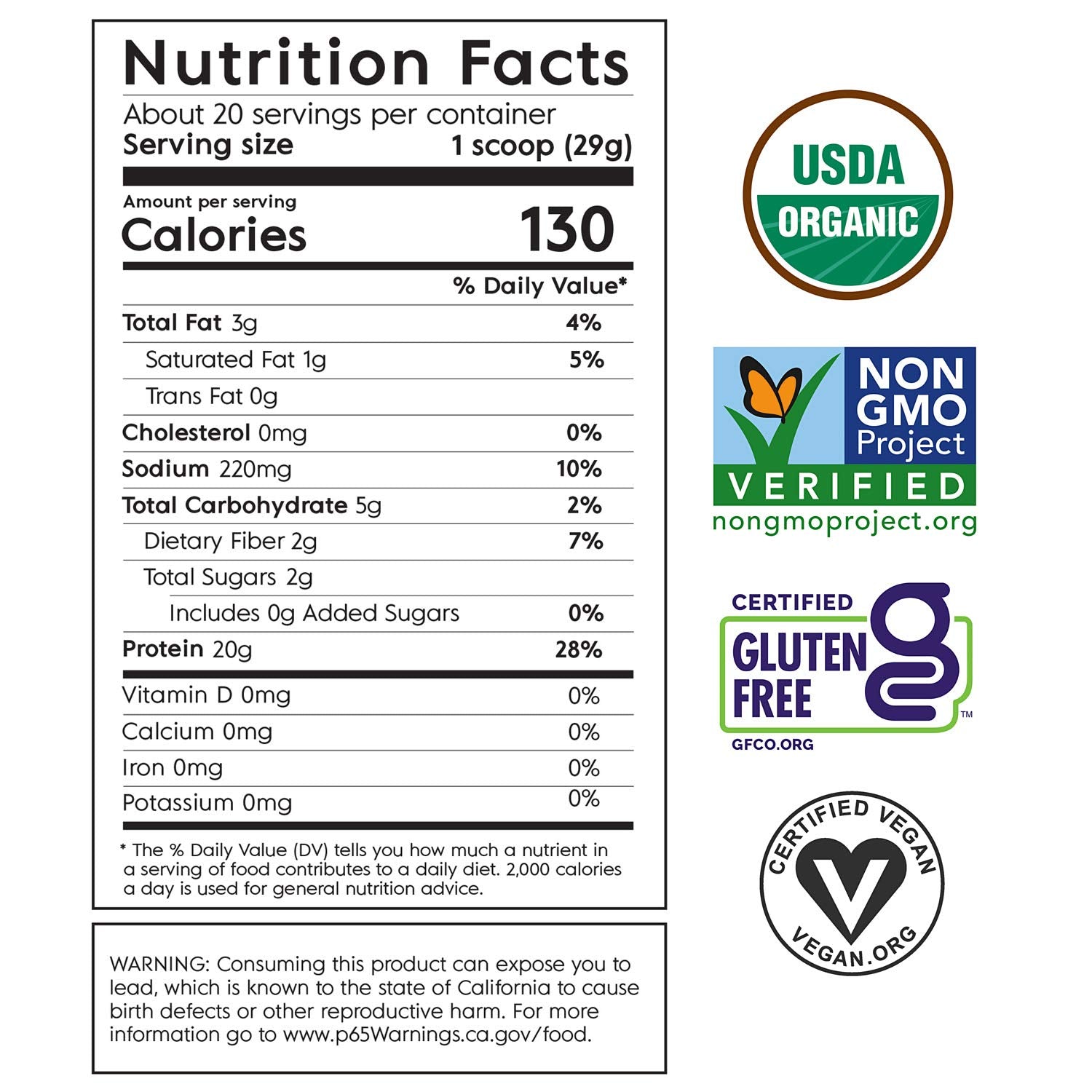 Truvani Organic Vegan Protein Powder, Organic Pea Protein Powder, Vegan, Non GMO Truvani buy supplements canada