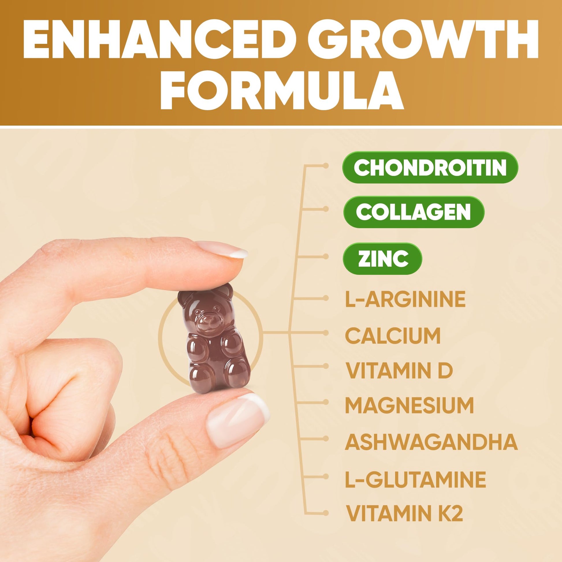 Height Growth Increase Vitamin Gummies, Calcium 100mg, Magnesium Glycinate 30mg, Zinc, Ashwagandha, Vitamin K2 D3 25mg Grow Tall Maximizer Supplement, Multivitamin for Kids, Teens Boy & Girl, Adults HighSpot buy supplements canada