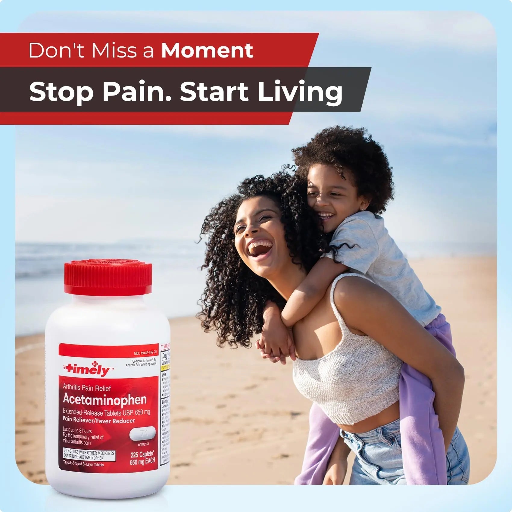 TIME-Cap Labs 225 Caplets Extended Release Acetaminophen 650mg - Pain Reliever & Fever Reducer for Adults, Helps with Headaches, Backaches, Muscle Pain, Toothaches & Menstrual Cramps TIME-CAP LABS, INC. buy supplements canada