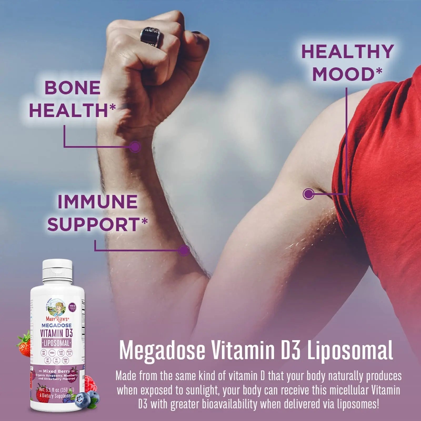MaryRuth Organics Kids Multivitamin Liposomal (Strawberry Cherry & Vanilla) & Vitamin D3 Liposomal (Mixed Berry) Clean Label Project Verified MARYRUTH'S buy supplements canada