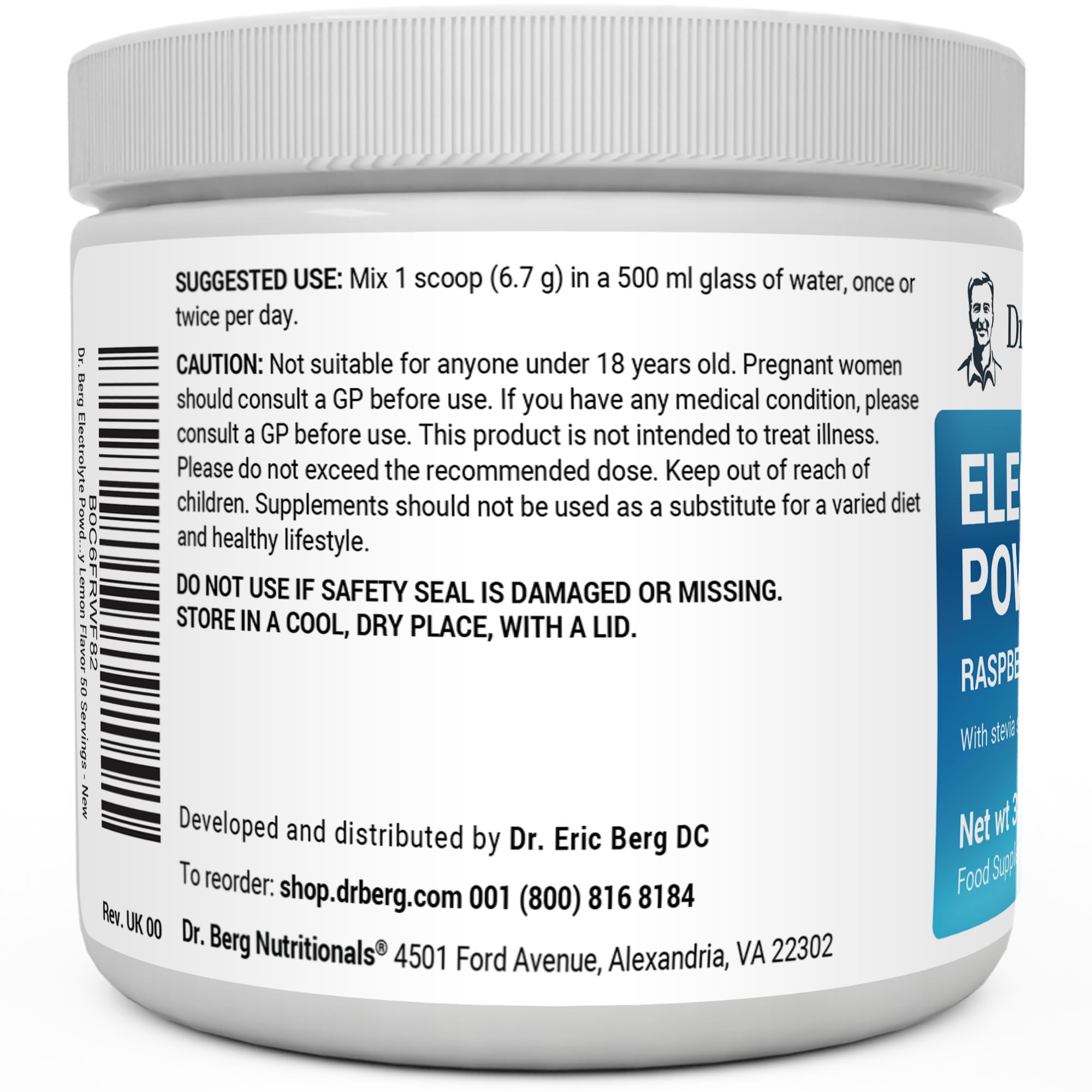 Dr. Berg Electrolyte Powder - Electrolyte Drink Supplements with 1000mg Potassium Dr. Berg Nutritionals buy supplements canada