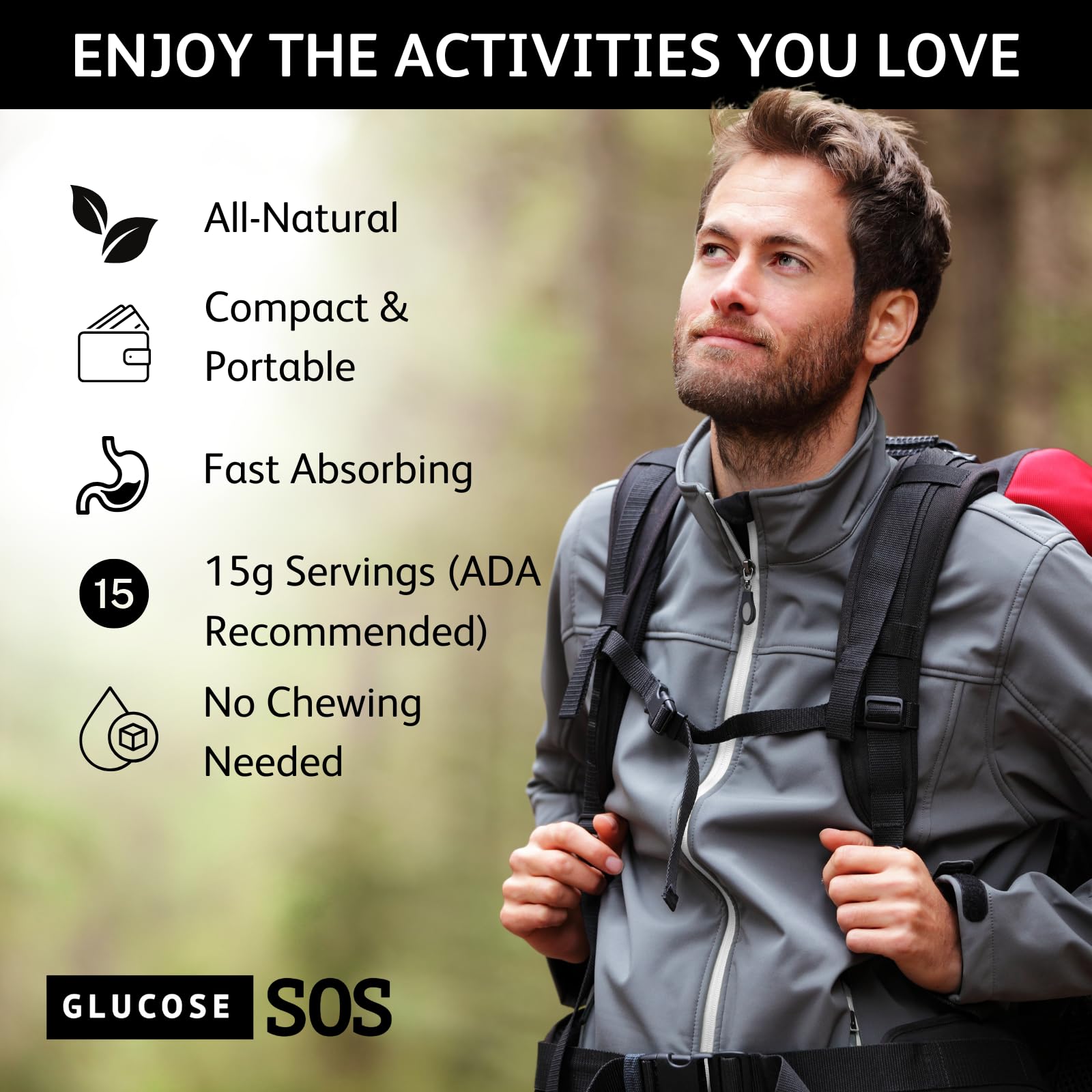 Glucose SOS Glucose Powder Packets with Natural Dextrose, Fast-Absorption That Instantly Dissolves in Your Mouth with No Water Needed, Sweet & Tangy 12 Servings Glucose SOS buy supplements canada
