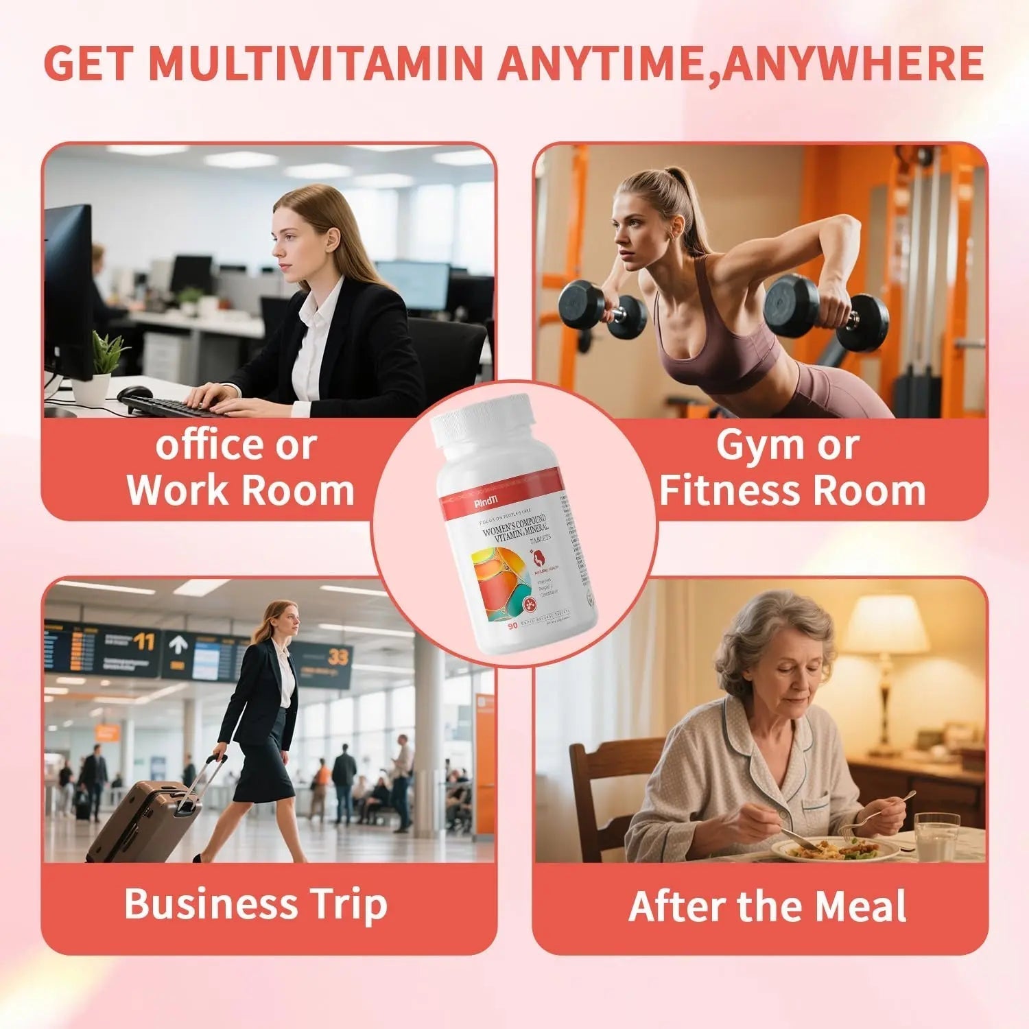 RindTi Multivitamin for Women 50+, Daily Women 50+ Multi-Vitamin with Vitamins A, B,C, E for Energy, & Bone & Immune & Skin& Hair Support, 90 ct RindTi buy supplements canada