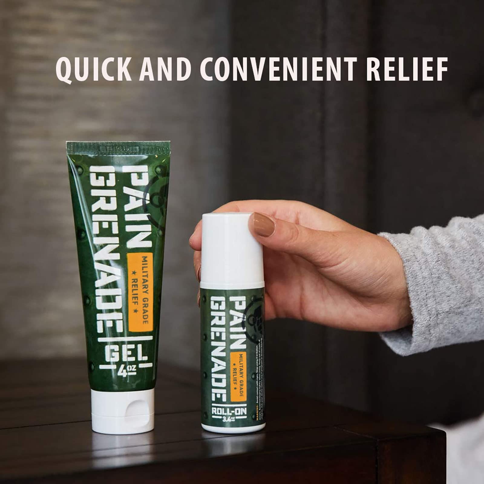 Plant Powered Roll-On Gel by Pain Grenade - Cooling and Warming Gel with Arnica, Menthol, Camphor, Glucosamine, and Other All Natural Botanicals - 3 - Pack M PAIN MANAGEMENT TECHNOLOGIES buy supplements canada