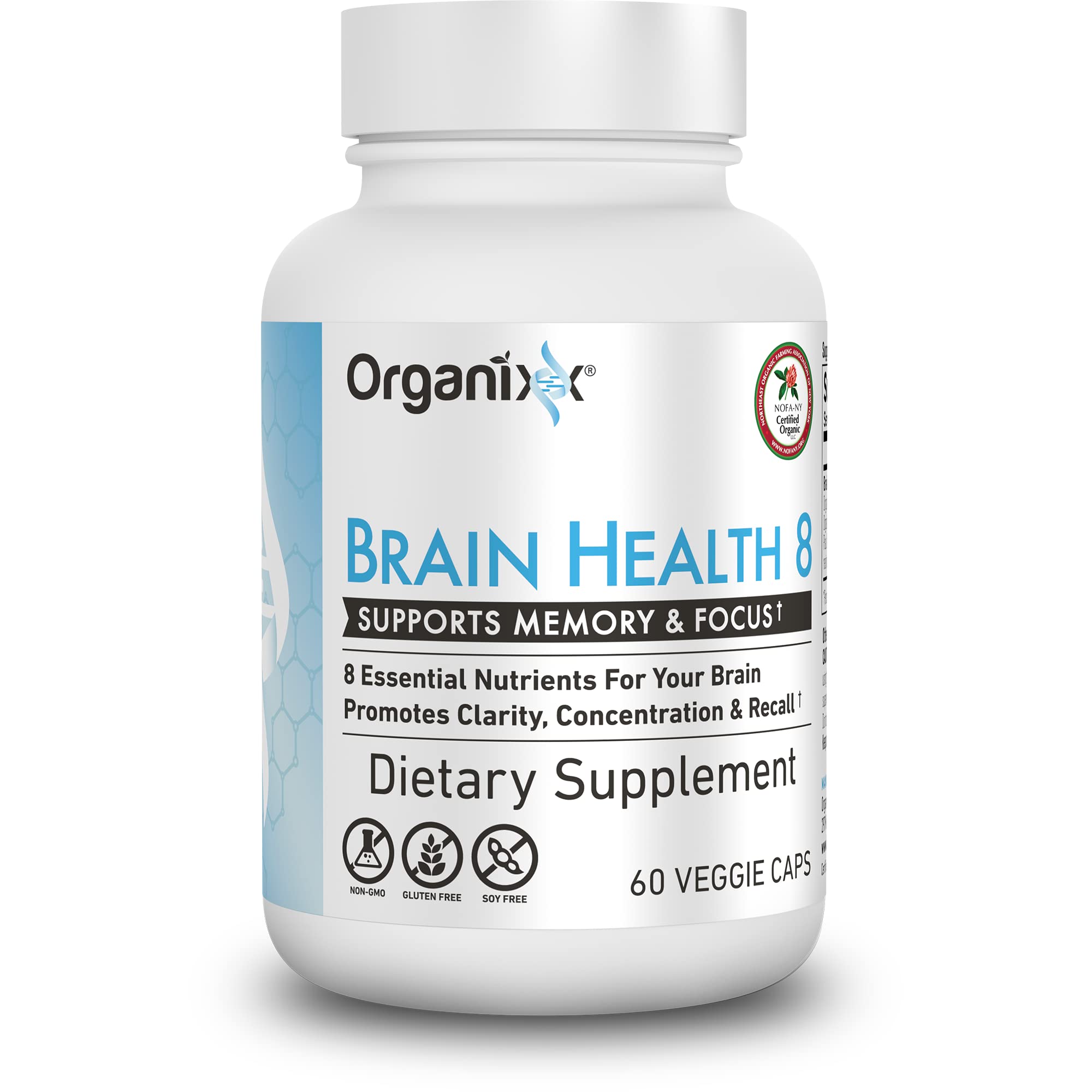 Organixx Ageless Brain Powerful Brain Health Supplement to Support Brain Function, Clarity, Focus, Re-Energize Brain Cells, Helps Promote a Balanced Mood, Gluten Free, Non GMO, 60 Vegetarian Capsules Organixx buy supplements canada