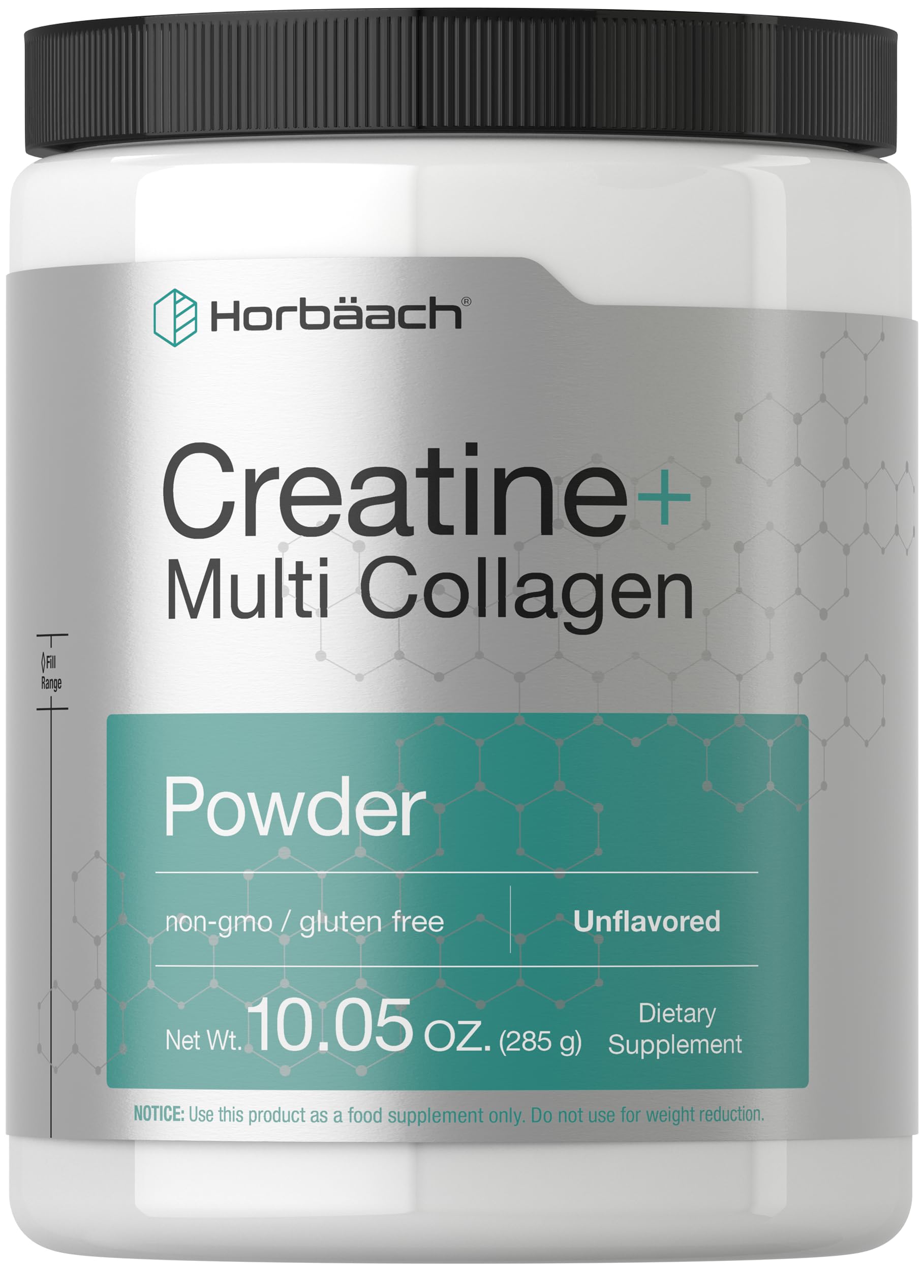 Horbäach Creatine Monohydrate Powder | with Collagen and L-Taurine | 10.05 oz | Unflavored | for Women and Men | Non-GMO, Gluten Free Horbäach buy supplements canada