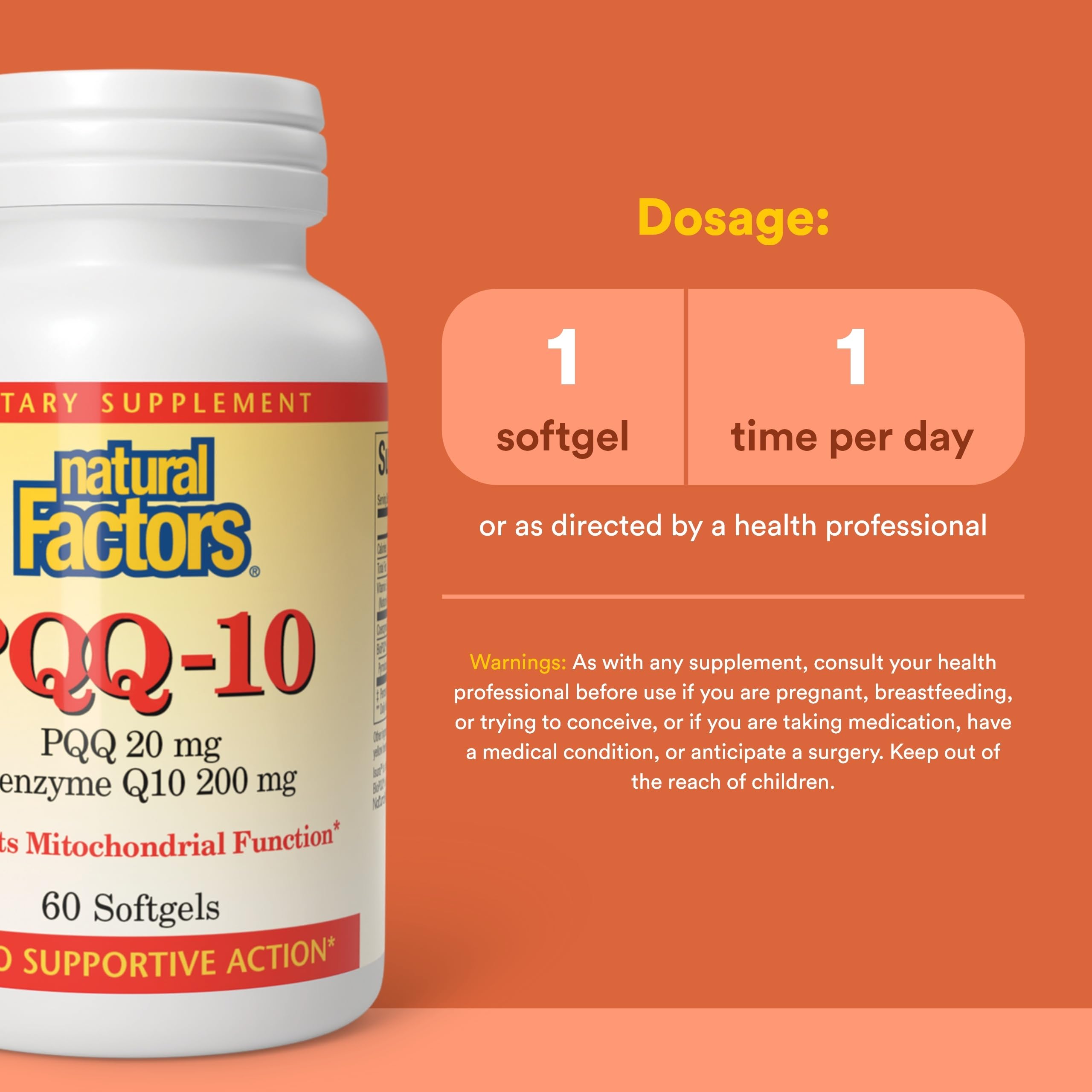 Natural Factors, PQQ-10, Supports Energy and Healthy Aging, Dietary Supplement, 60 softgels (60 servings) Natural Factors buy supplements canada