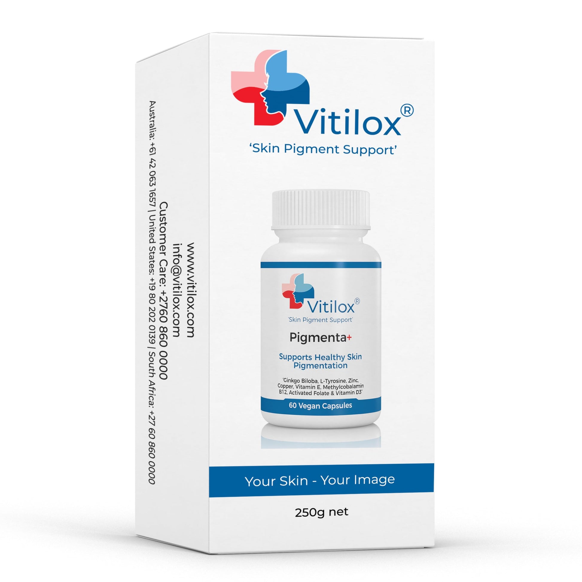 Vitilox Pigmenta+ Advanced, Skin Tone Support Supplement – 60 Tablets | 2 Months | Natural Vitiligo Skin Pigmentation Support | Reduce White Body Spots Vitilox buy supplements canada