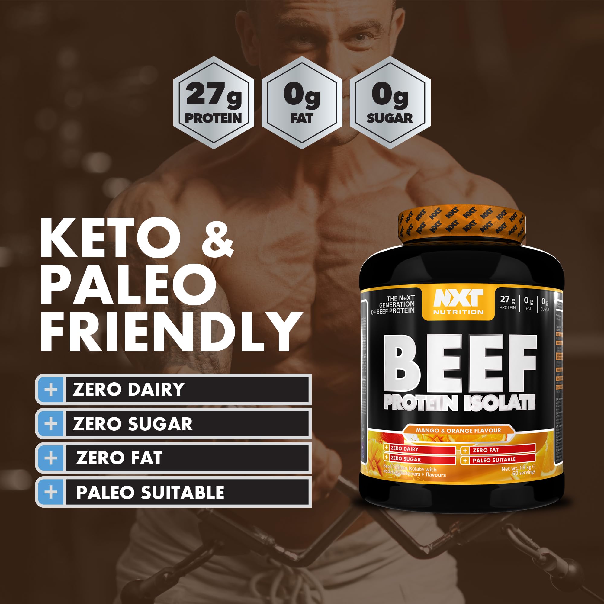 NXT Nutrition Beef Protein Isolate Powder - Protein Powder High in Natural Amino Acids NXT Nutrition buy supplements canada