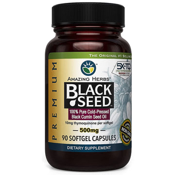 Amazing Herbs Premium Black Seed Oil Capsules - Cold Pressed Nigella Sativa Aids Amazing Herbs buy supplements canada