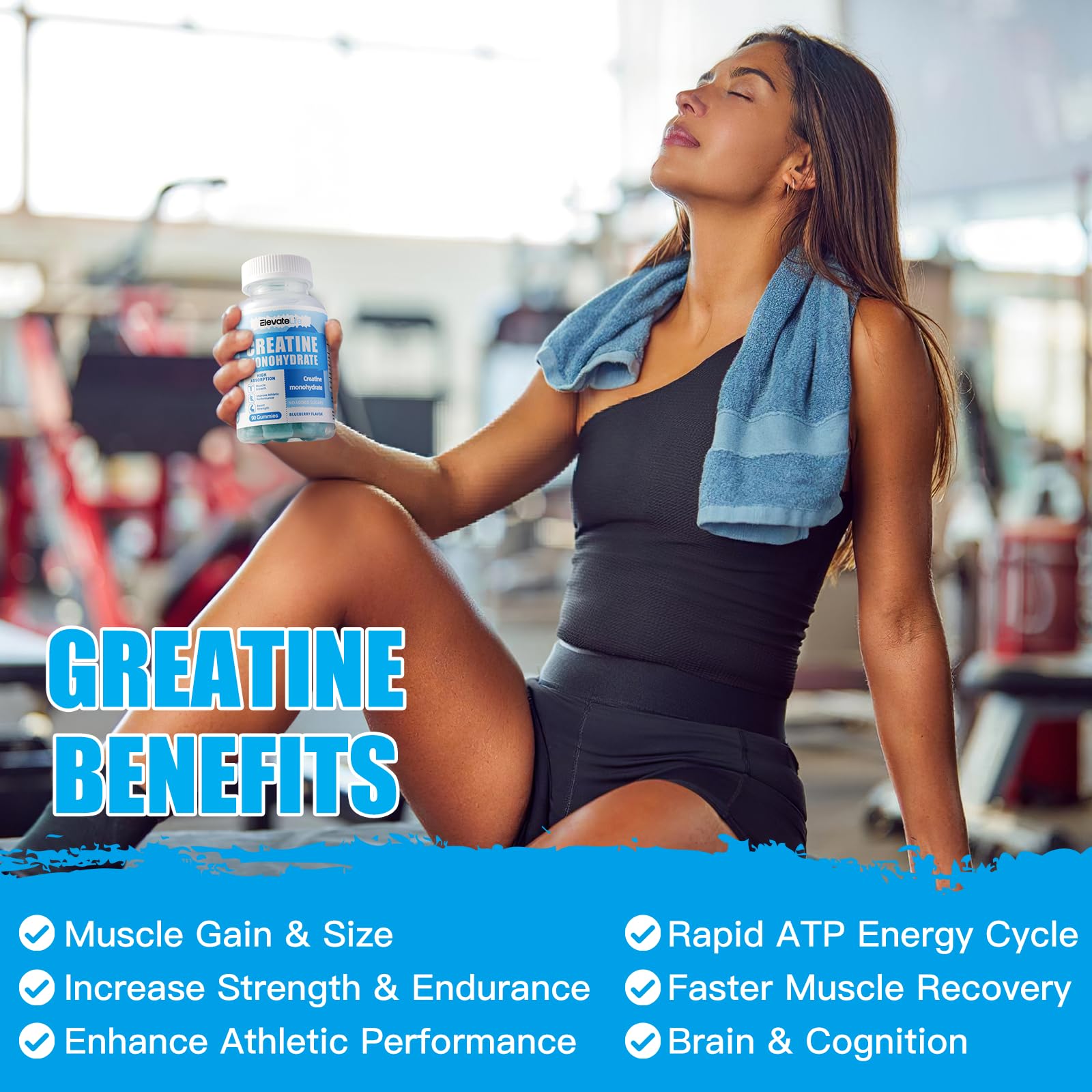ElevateLife Creatine Monohydrate Gummies 5000mg for Men & Women, Chewables ElevateLife buy supplements canada