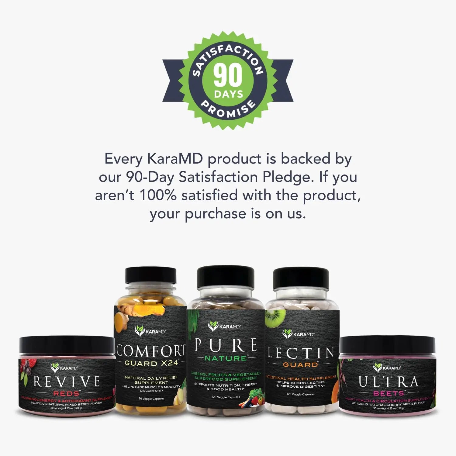 KaraMD Pure Nature Greens Whole Food Supplement & Revive Reds Polyphenol Energy Booster | Antioxidants, Shilajit & Enzymes | Vegan Friendly, Gluten Free, Non-GMO (30 Servings) KaraMD buy supplements canada